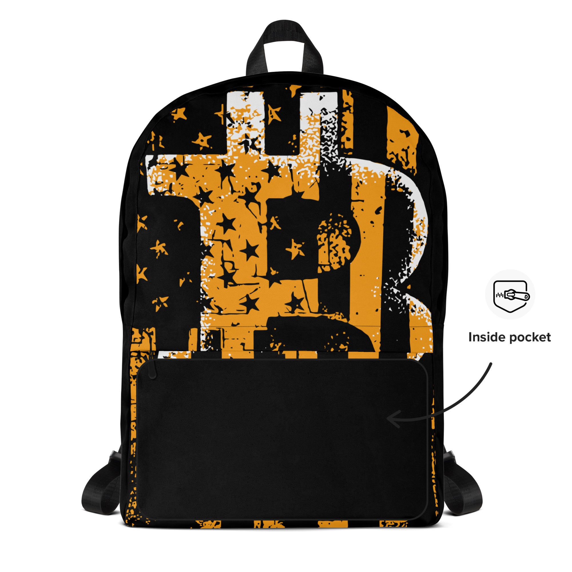 Bitcoin Distressed Flag Backpack