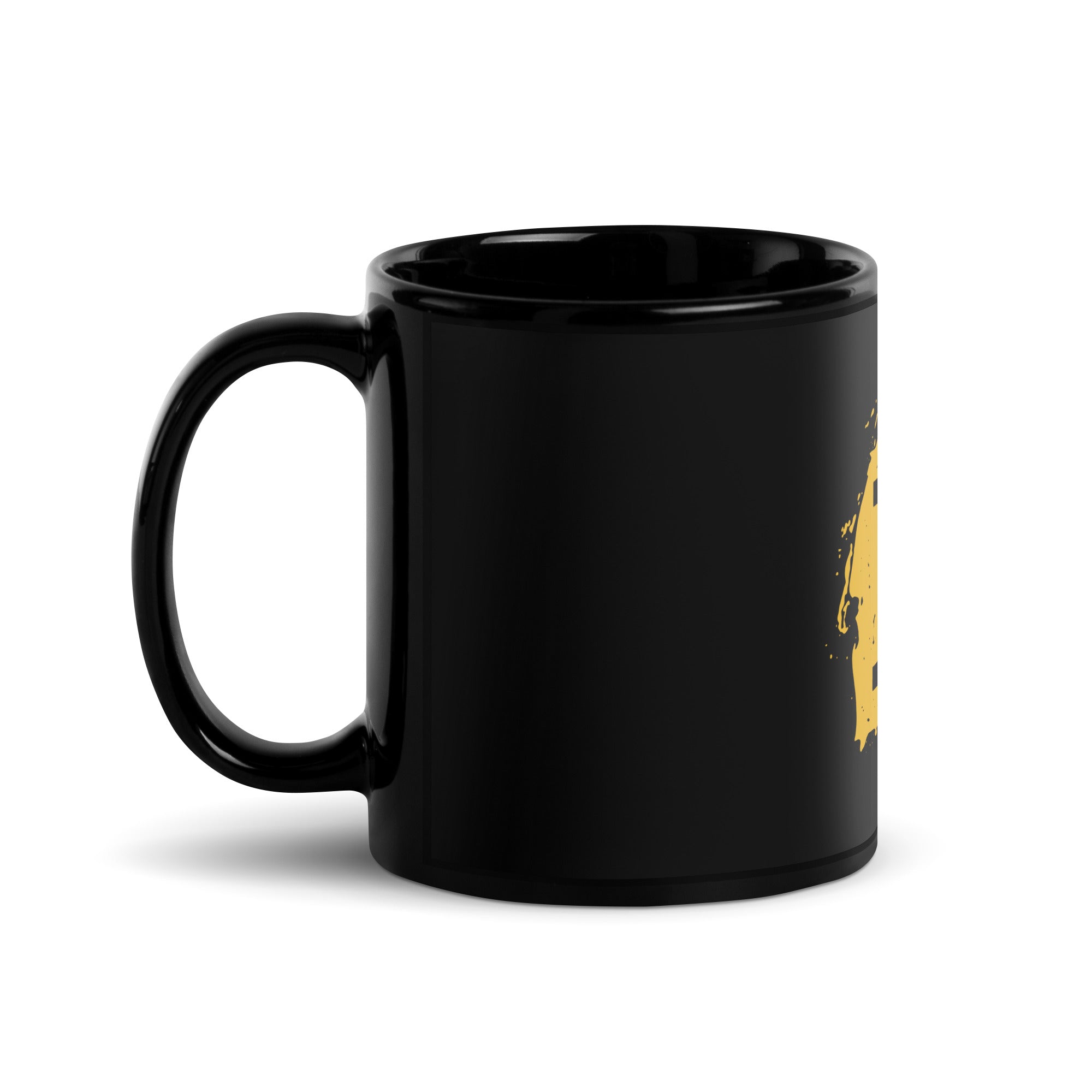 Bitcoin Orange Black Glossy Mug
