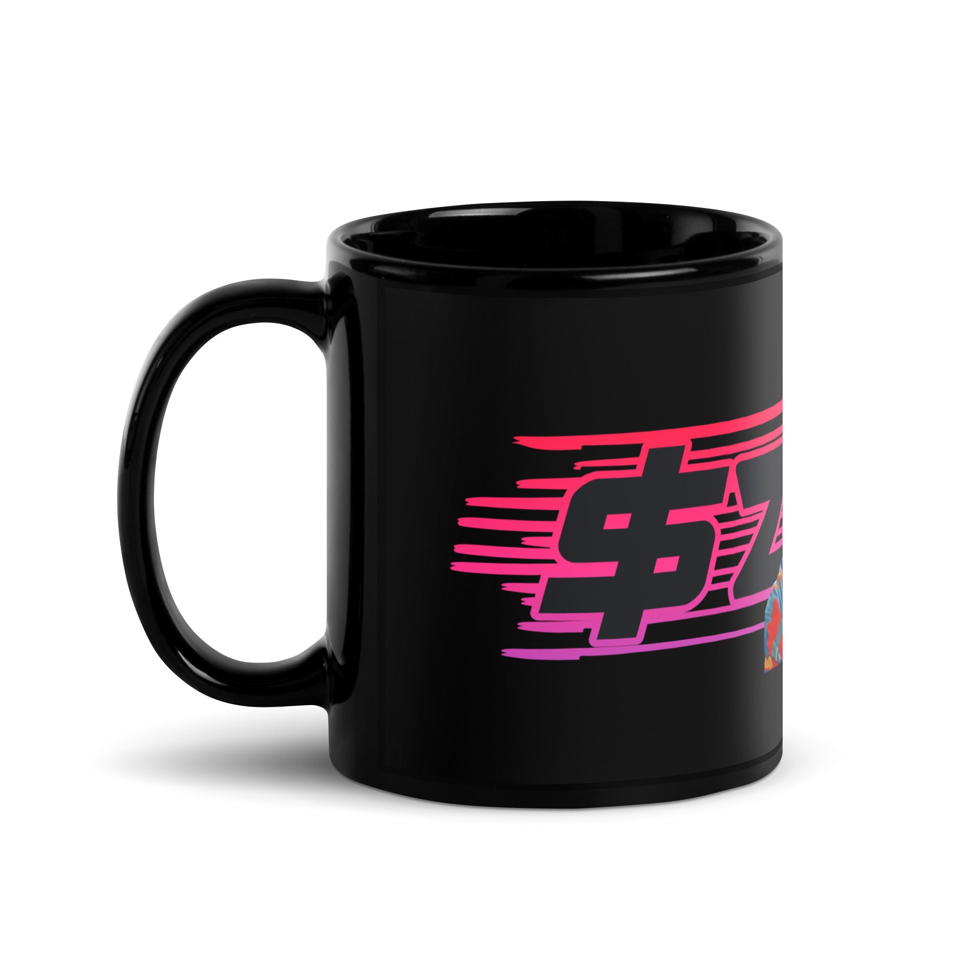 Zack Attack Black Glossy Mug