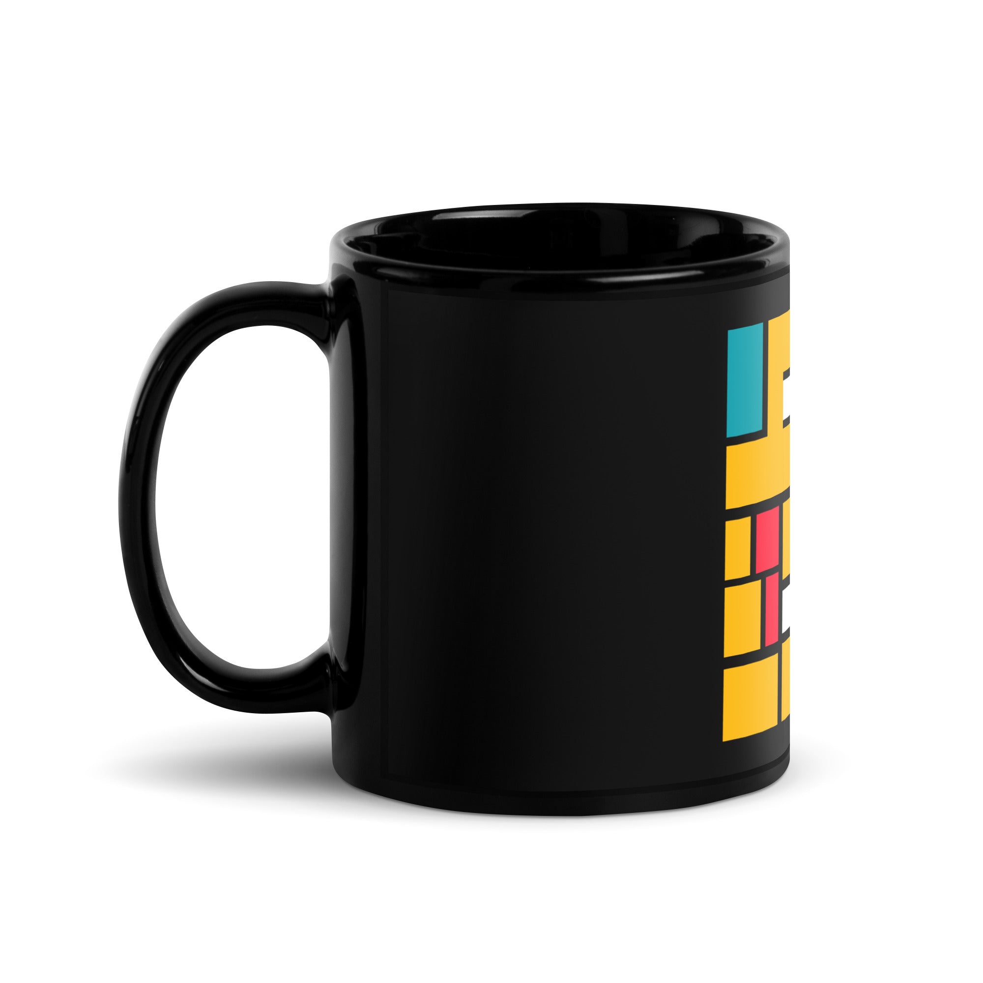 Bitcoin Art Black Glossy Mug