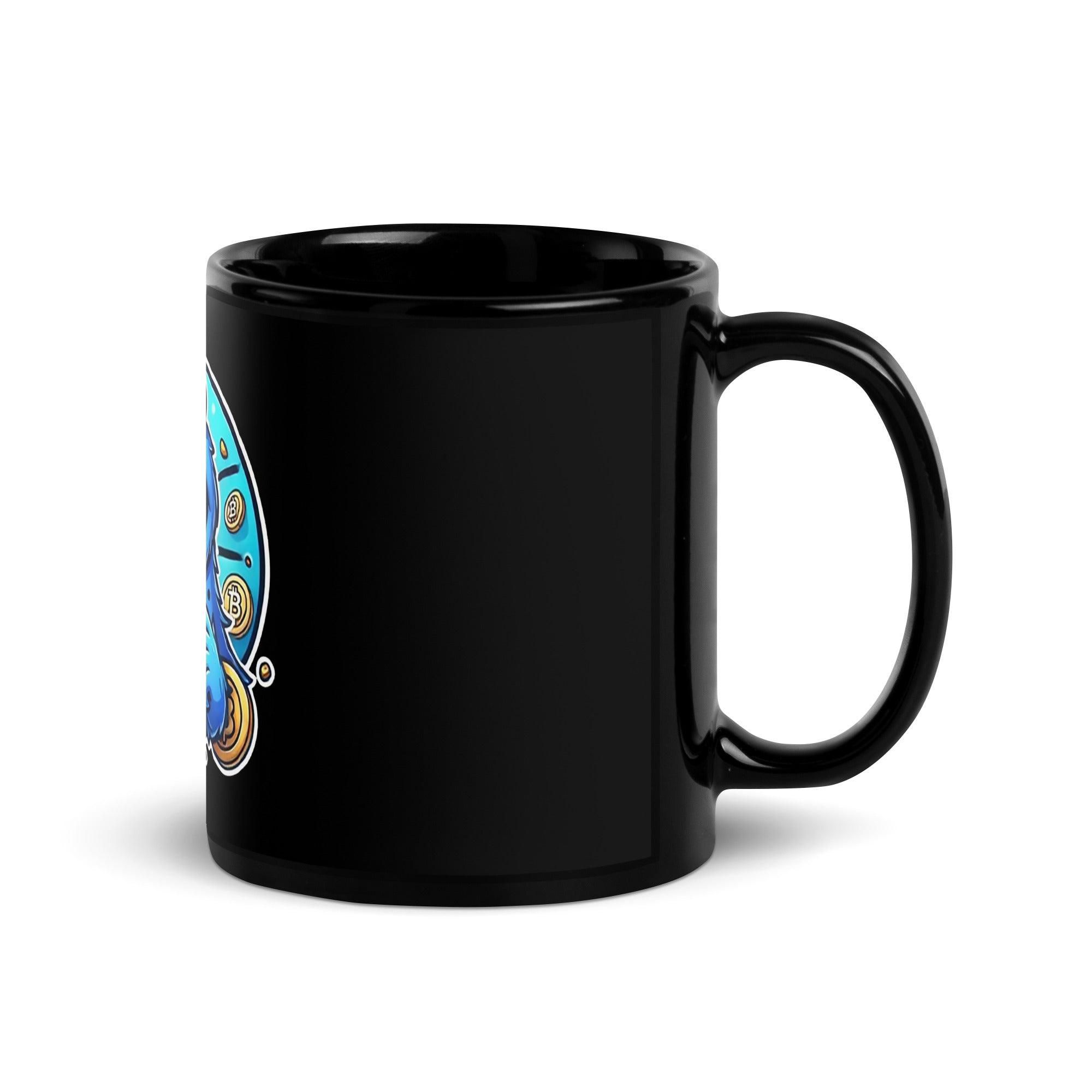 Bitcoin Cookie Black Glossy Mug