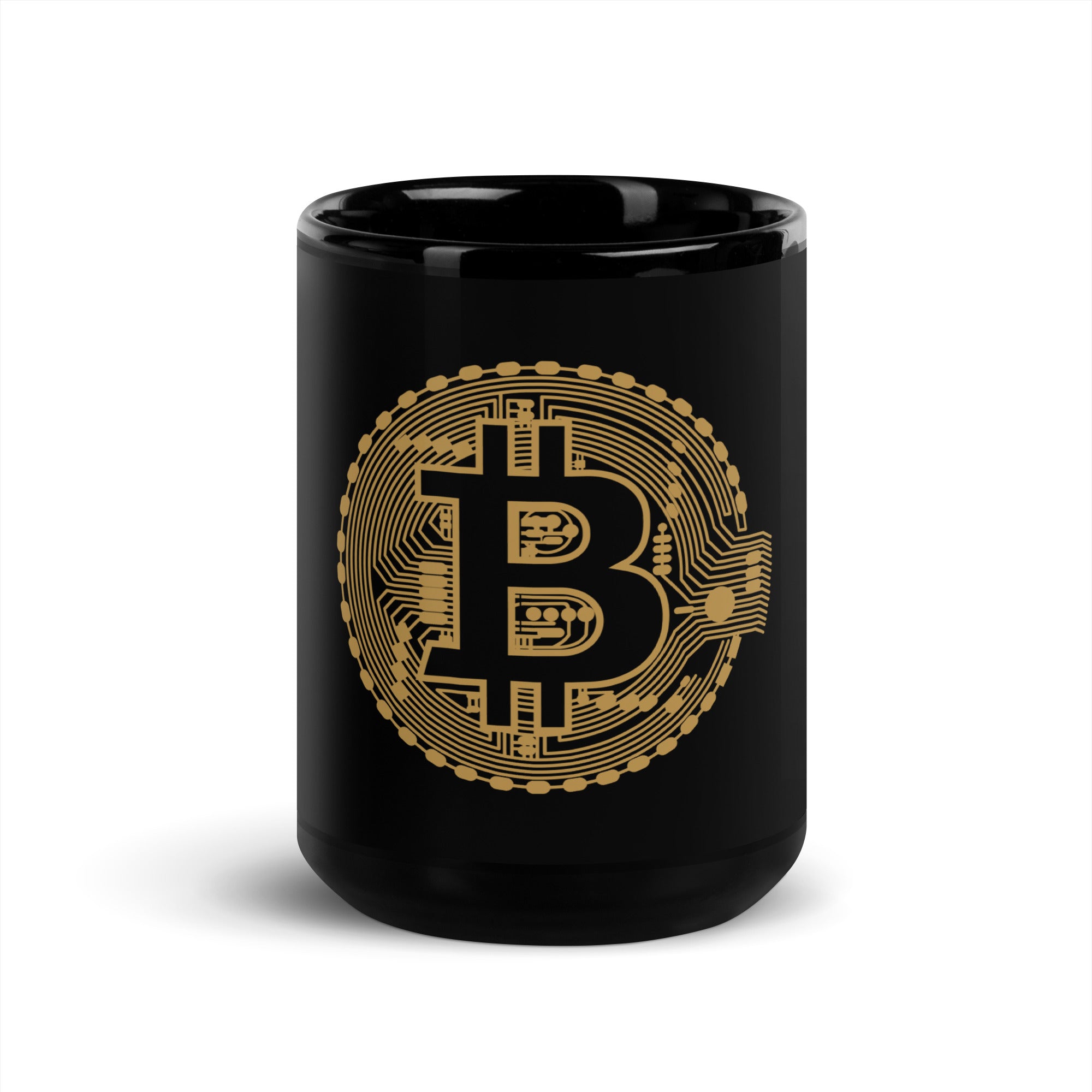 Bitcoin Digital Black Glossy Mug