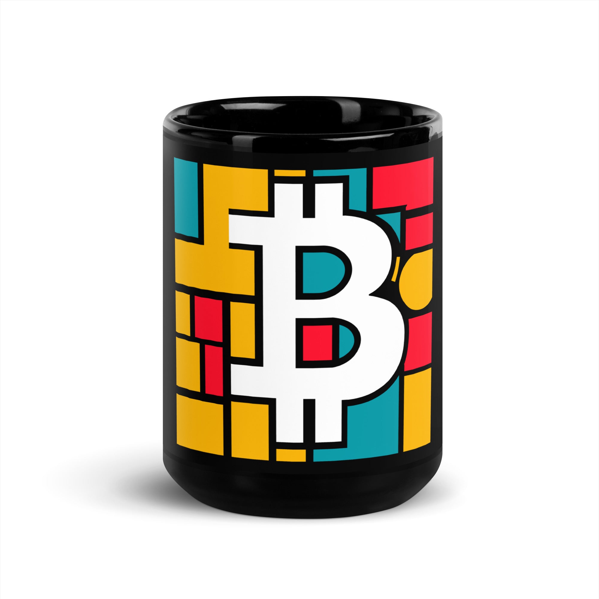Bitcoin Art Black Glossy Mug