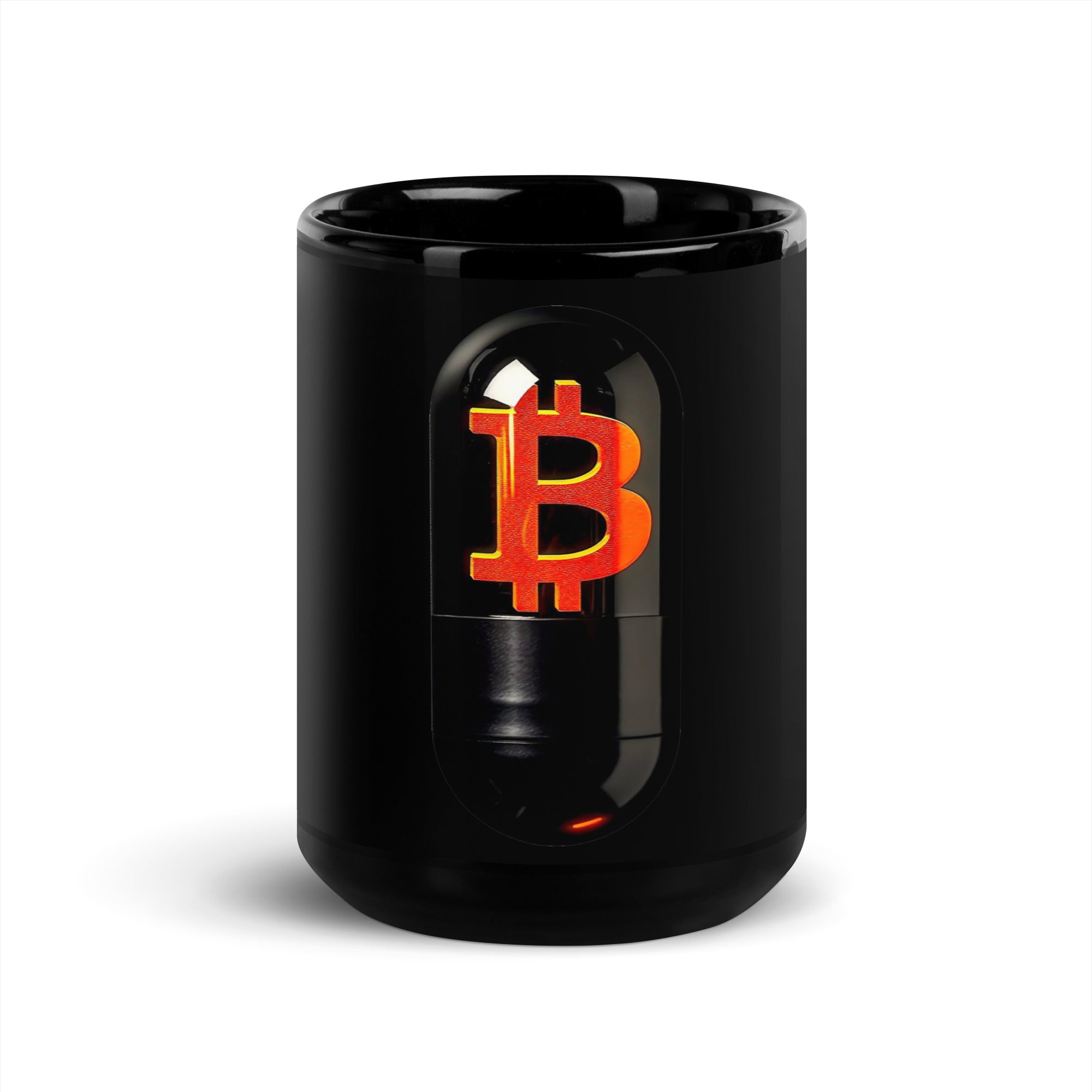 Bitcoin Pilled Black Glossy Mug