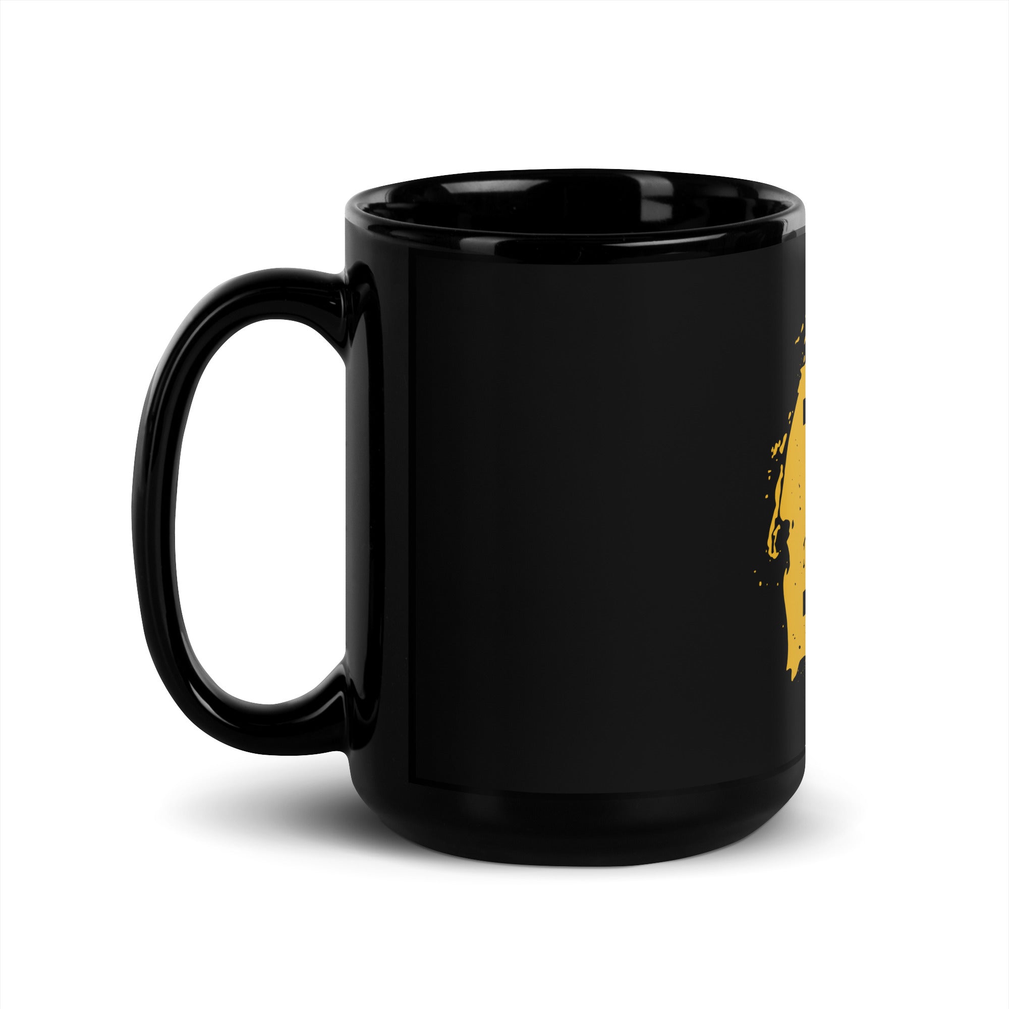 Bitcoin Orange Black Glossy Mug