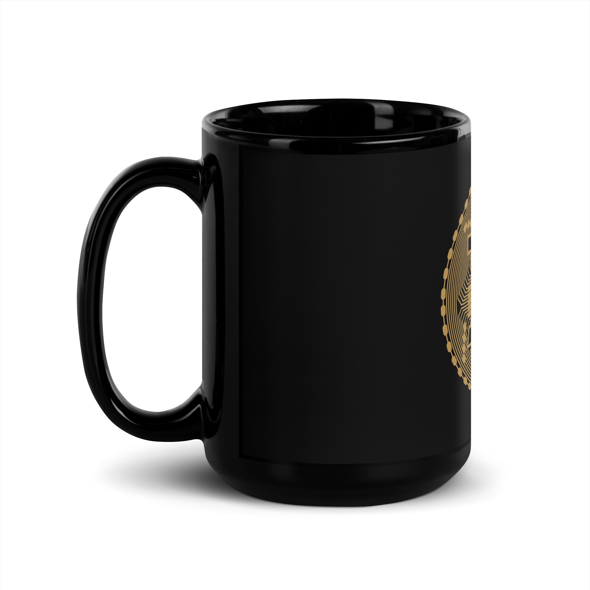 Bitcoin Digital Black Glossy Mug