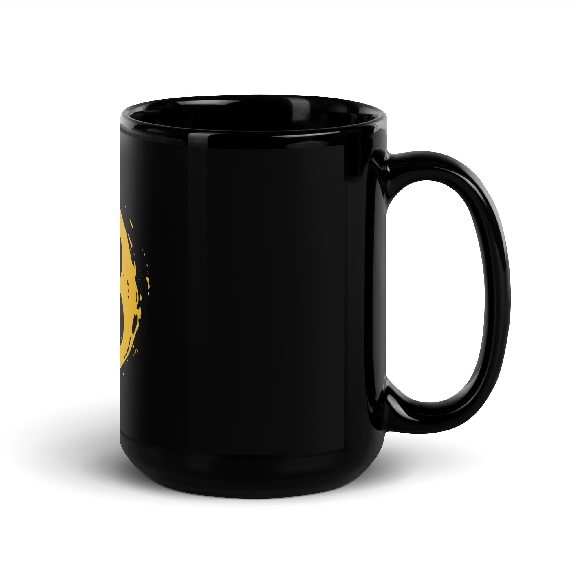 Bitcoin Orange Black Glossy Mug