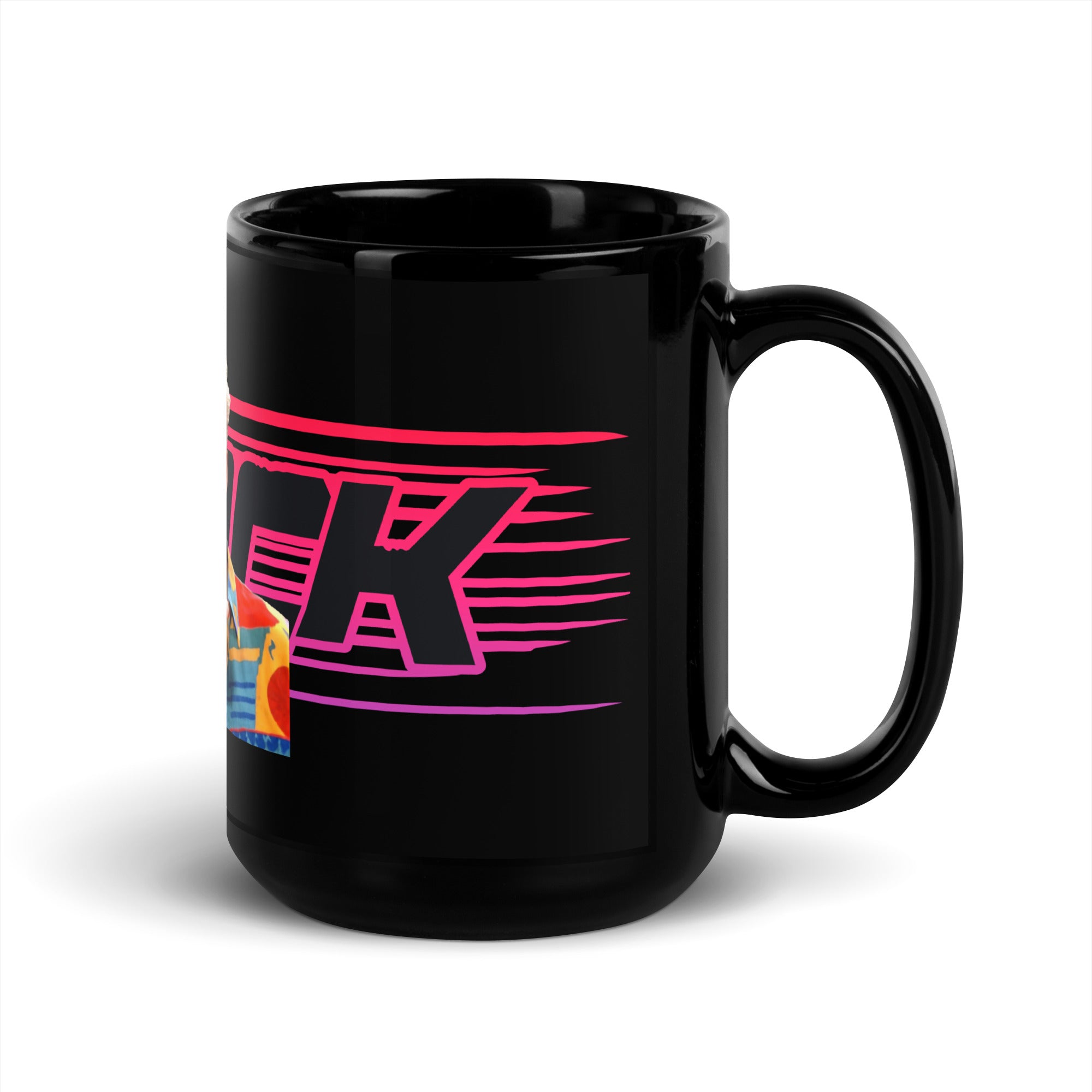Zack Attack Black Glossy Mug