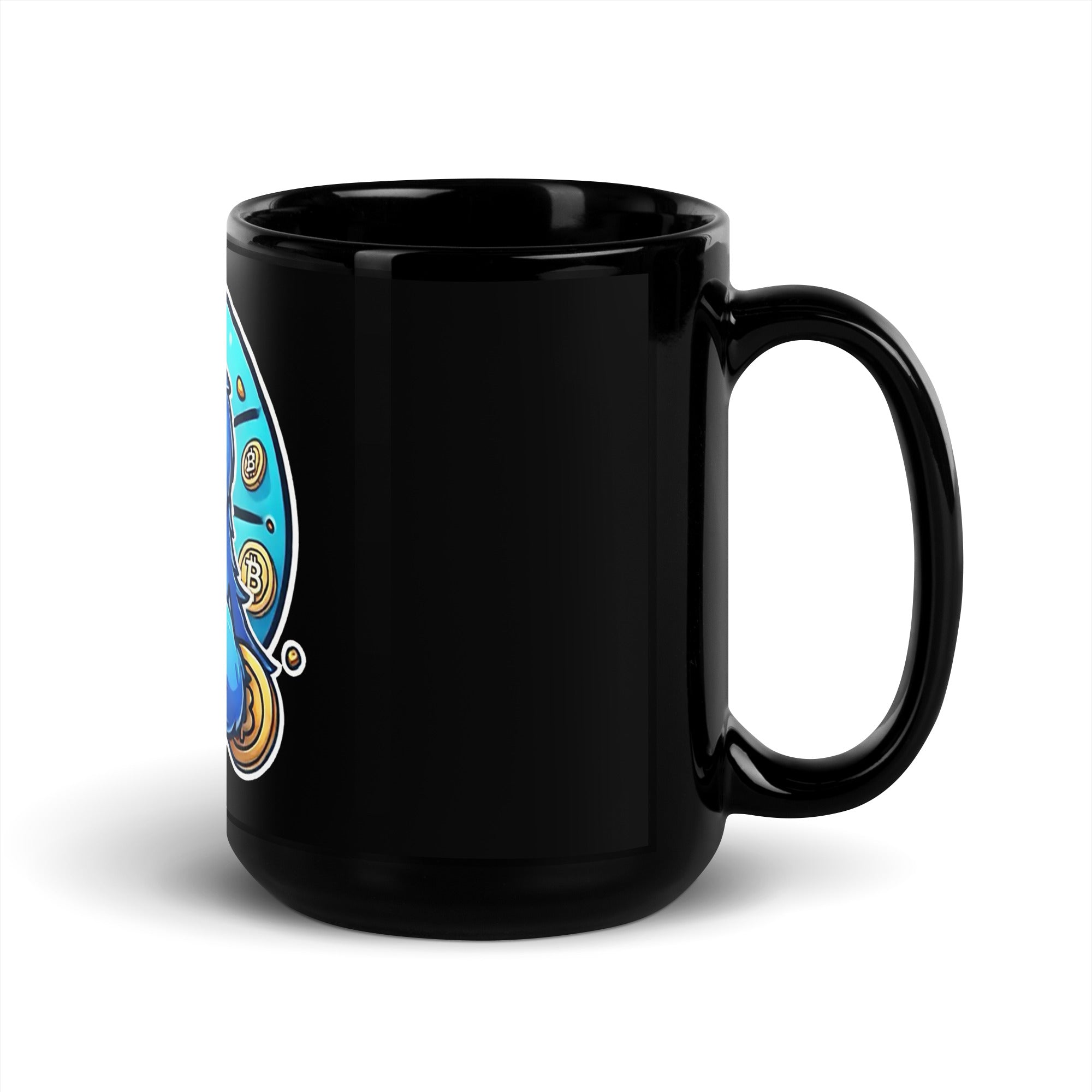Bitcoin Cookie Black Glossy Mug