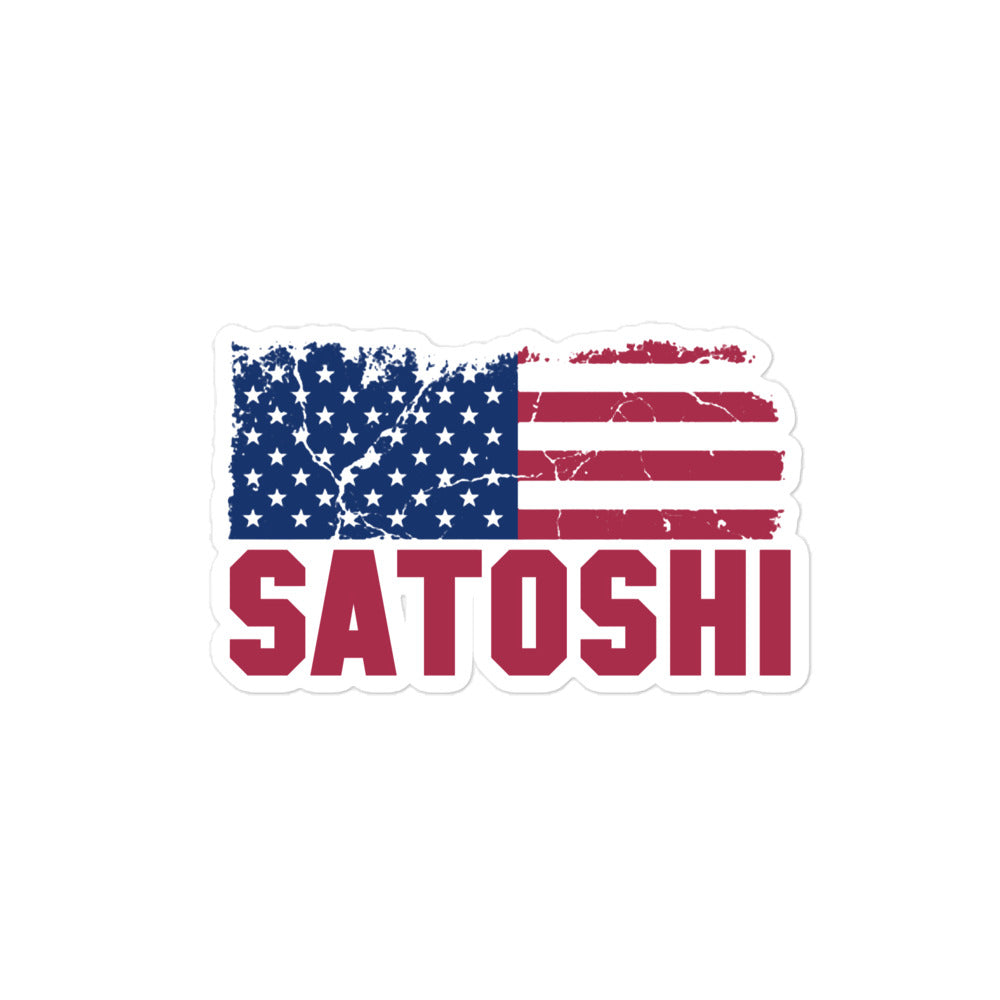 Satoshi USA Bubble-free stickers