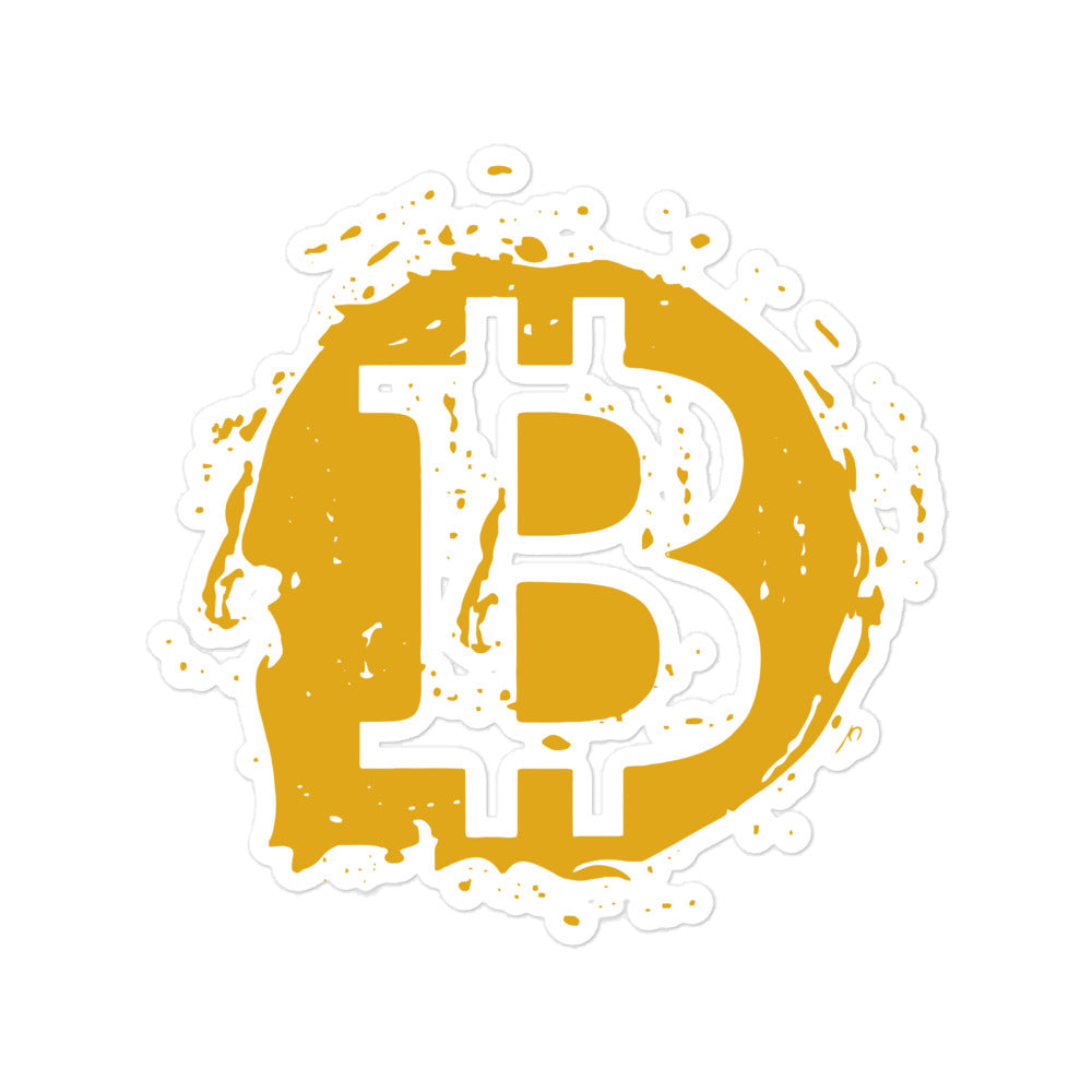 BItcoin Orange Bubble-free stickers