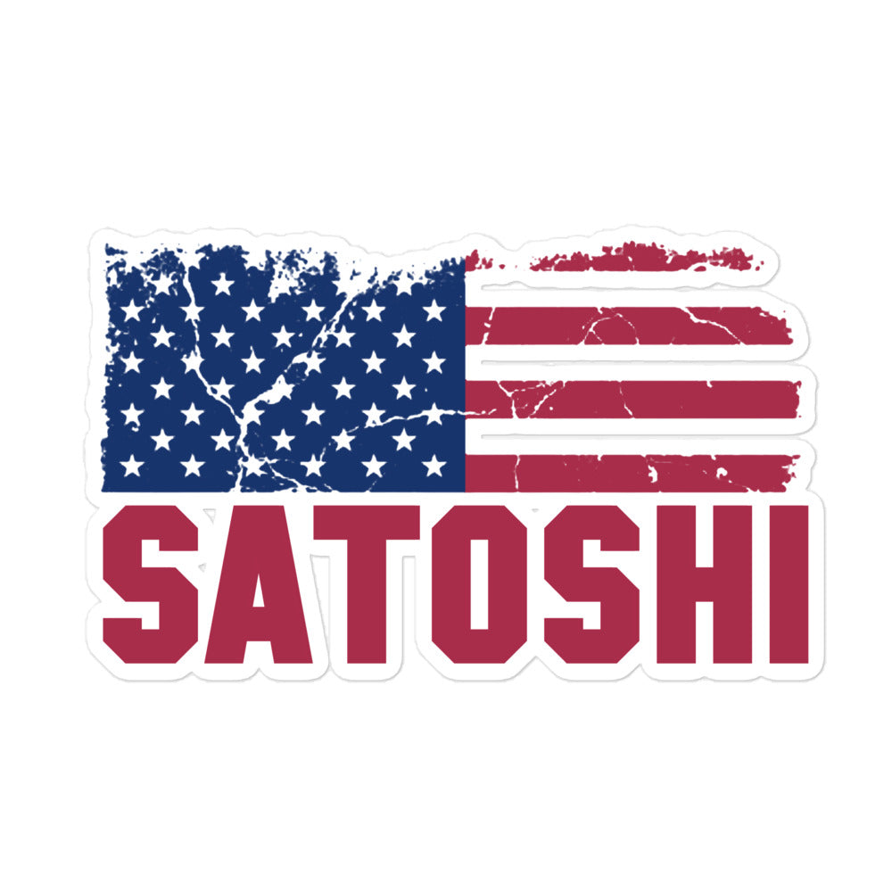 Satoshi USA Bubble-free stickers