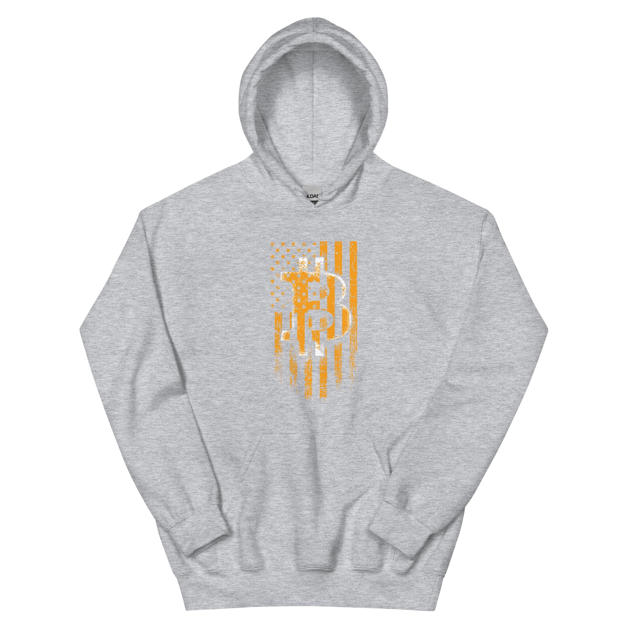Bitcoin Distressed Flag Unisex Hoodie