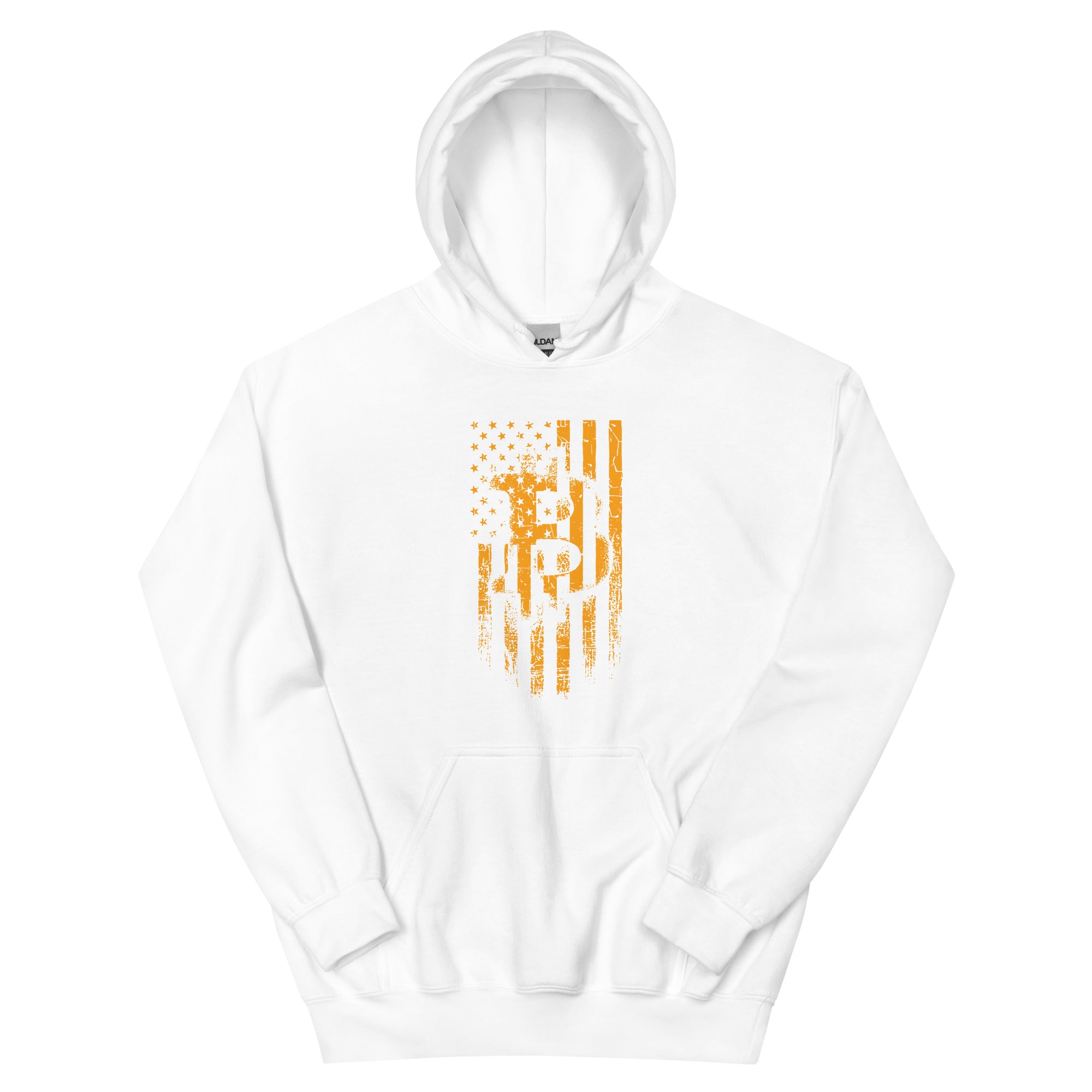 Bitcoin Distressed Flag Unisex Hoodie