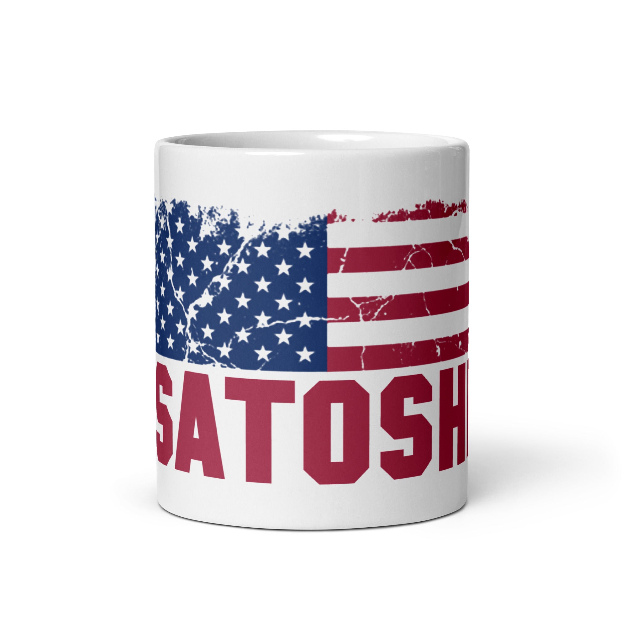 Satoshi USA White glossy mug