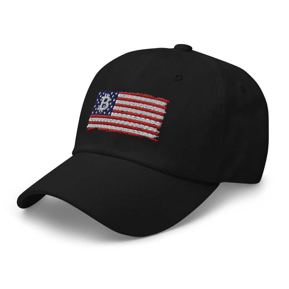 Bitcoin Flag Dad hat