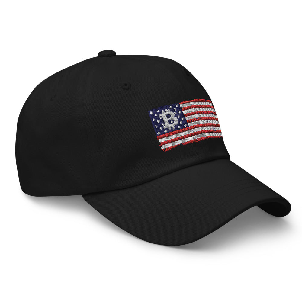 Bitcoin Flag Dad hat