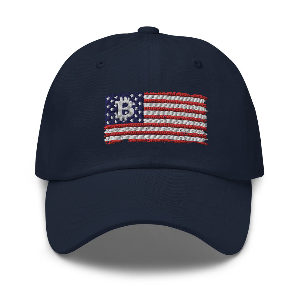 Bitcoin Flag Dad hat