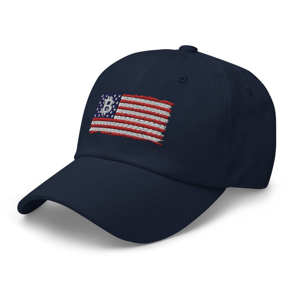 Bitcoin Flag Dad hat
