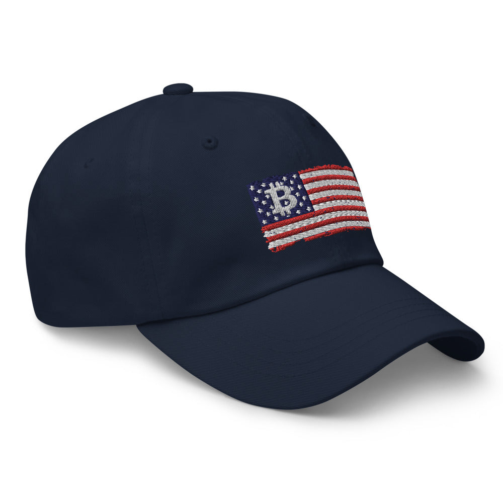 Bitcoin Flag Dad hat