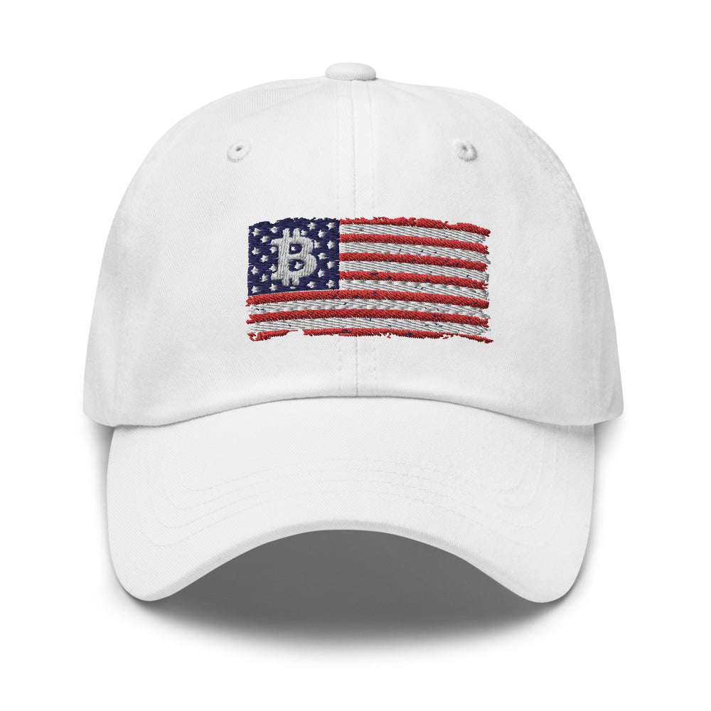 Bitcoin Flag Dad hat