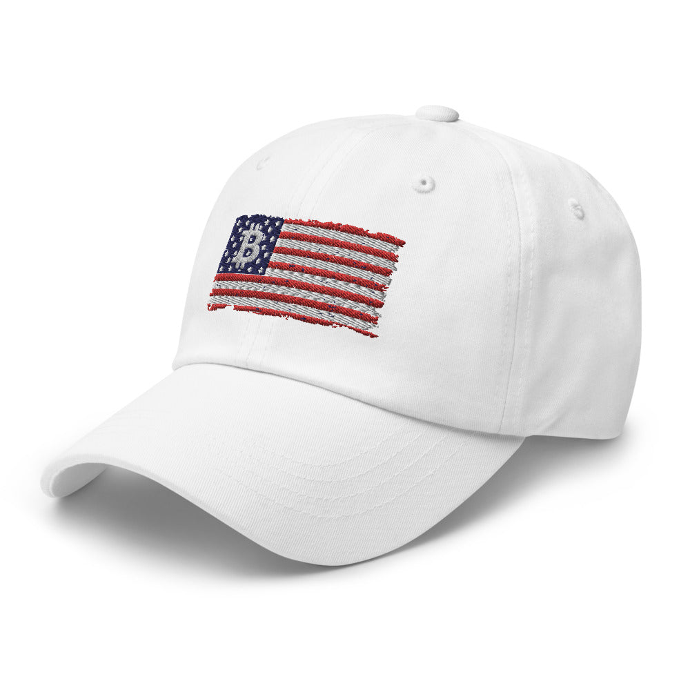 Bitcoin Flag Dad hat