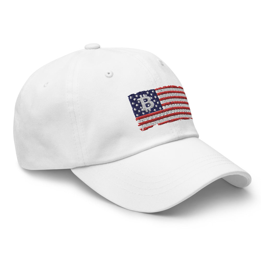 Bitcoin Flag Dad hat