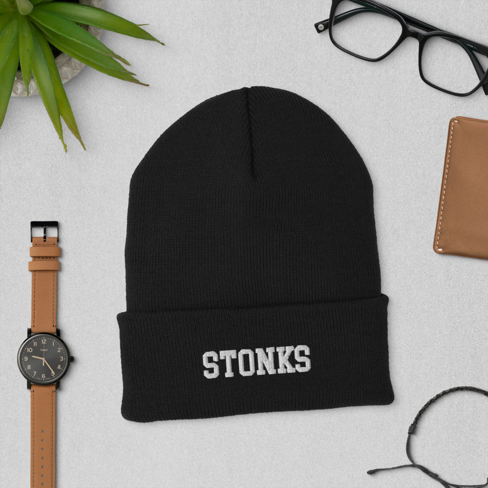 Stonks Cuffed Beanie