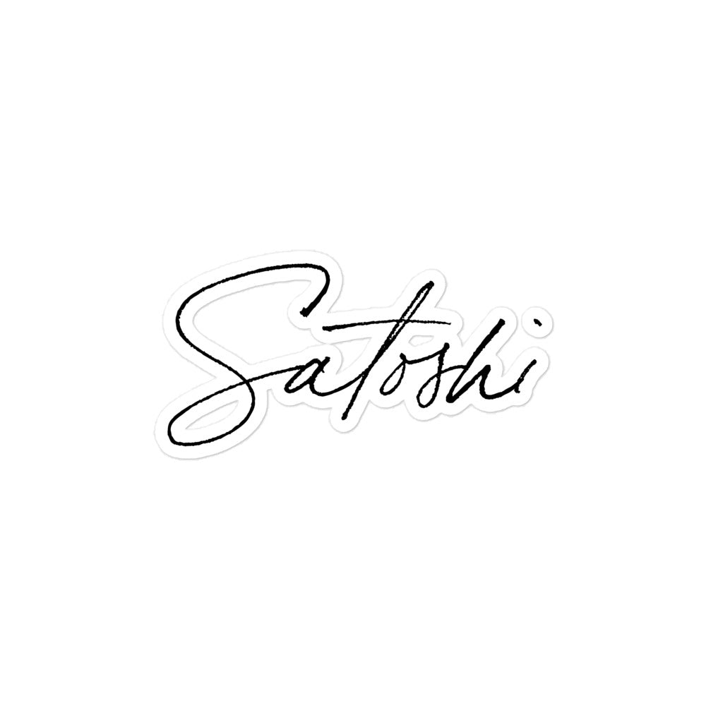 Satoshi Bubble-free stickers