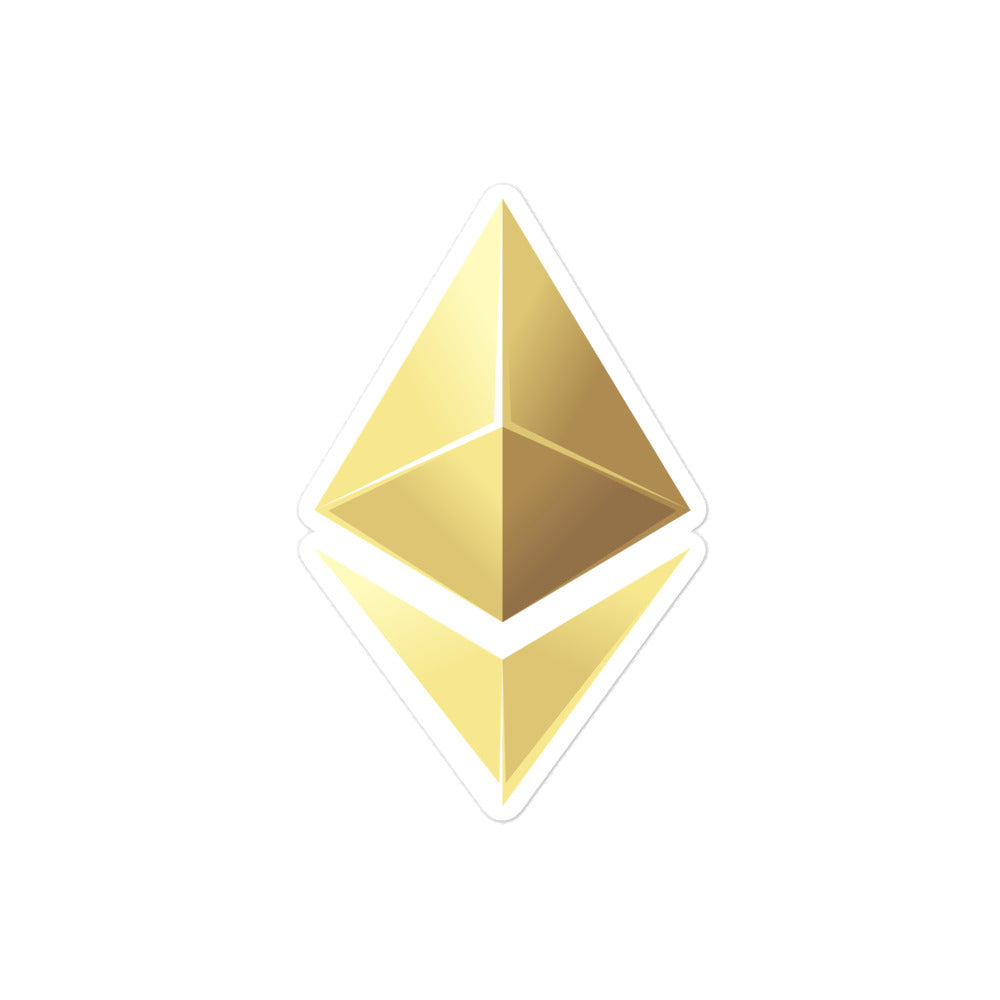 Ethereum (gold) Bubble-free stickers