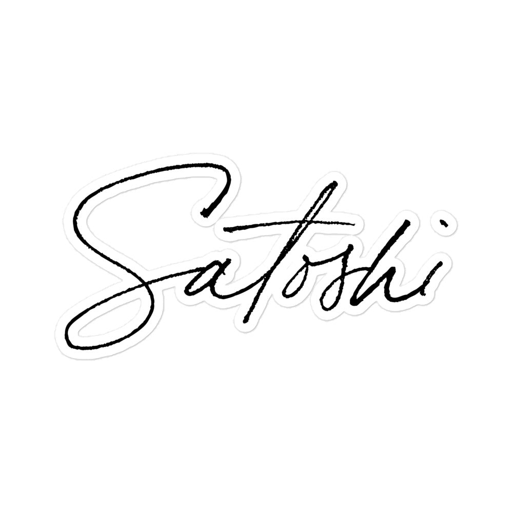 Satoshi Bubble-free stickers