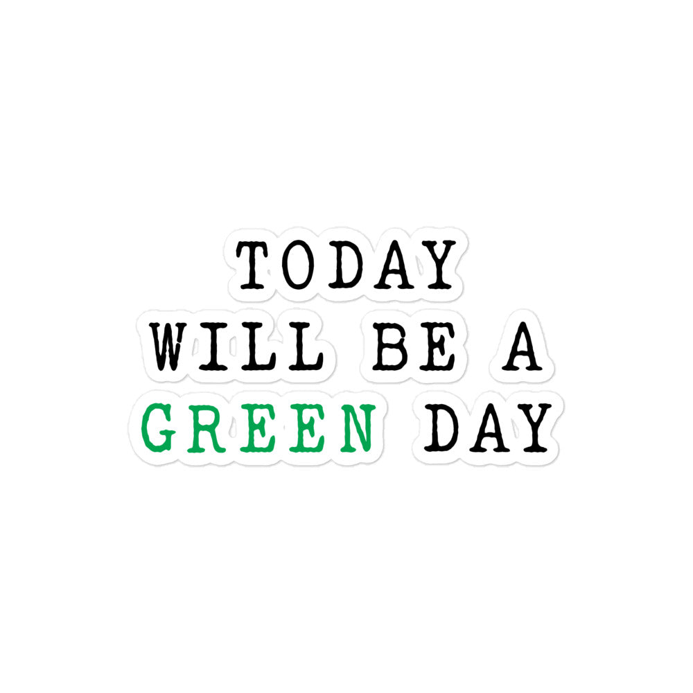 Today Green Bubble-free stickers