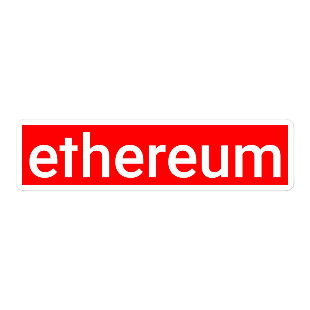Ethereum Bubble-free stickers