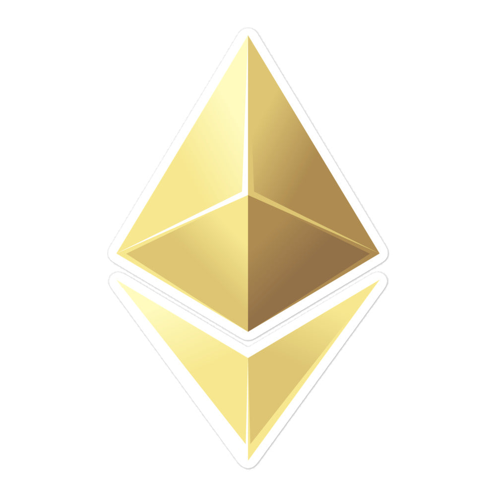 Ethereum (gold) Bubble-free stickers