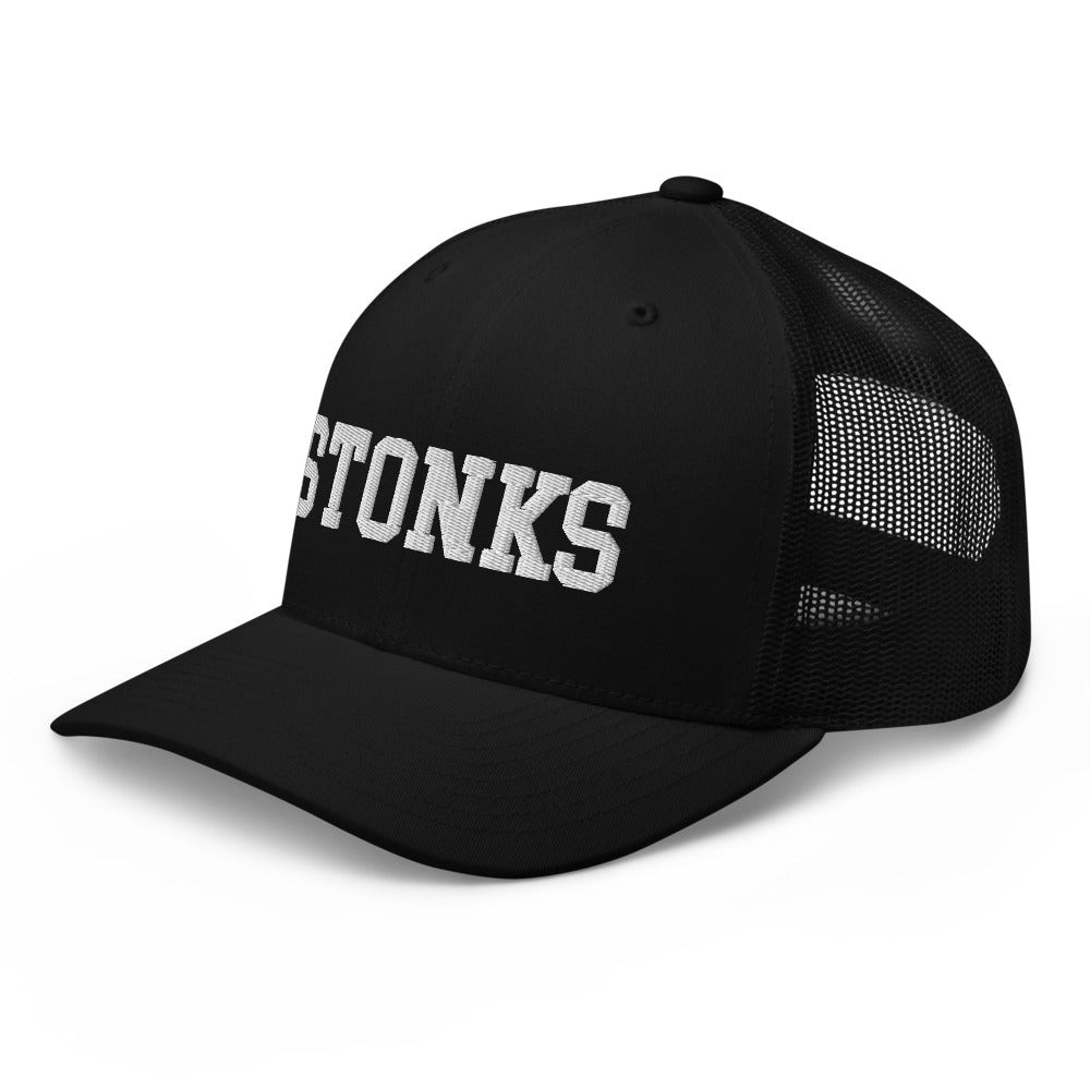 Stonks Black Trucker Cap