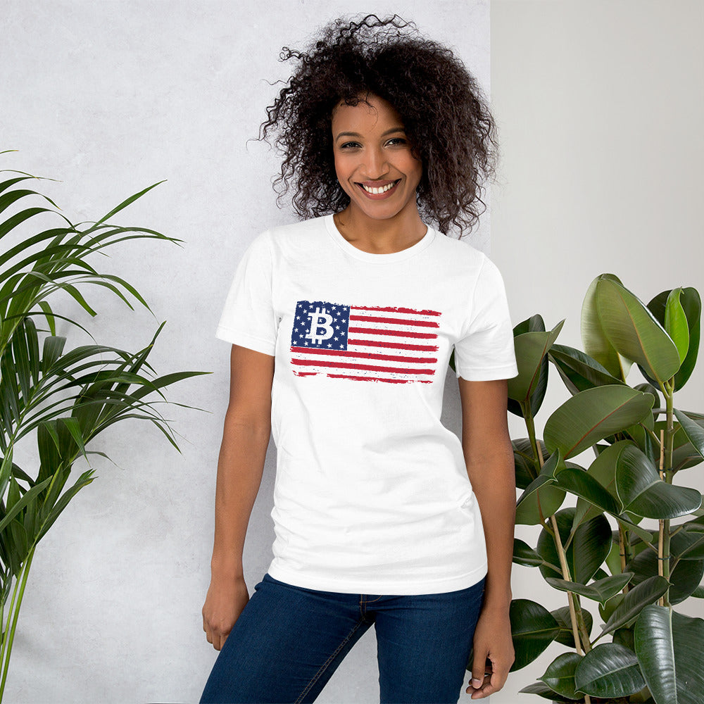 Bitcoin Flag Short-Sleeve Unisex T-Shirt