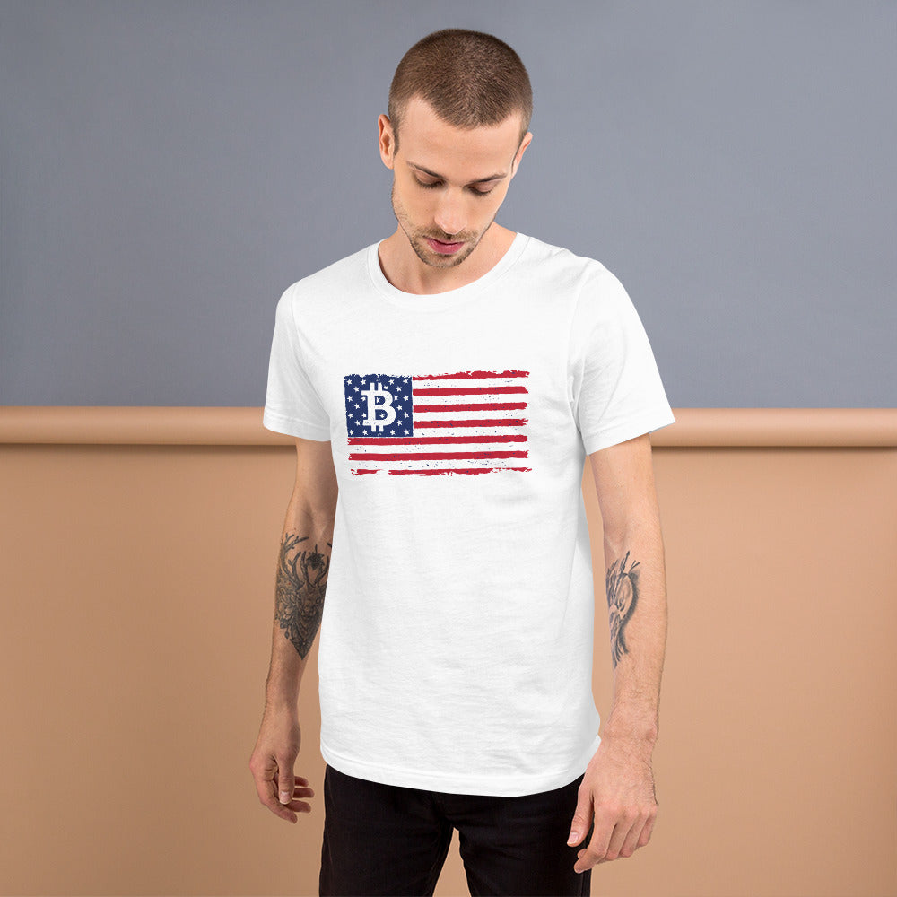 Bitcoin Flag Short-Sleeve Unisex T-Shirt