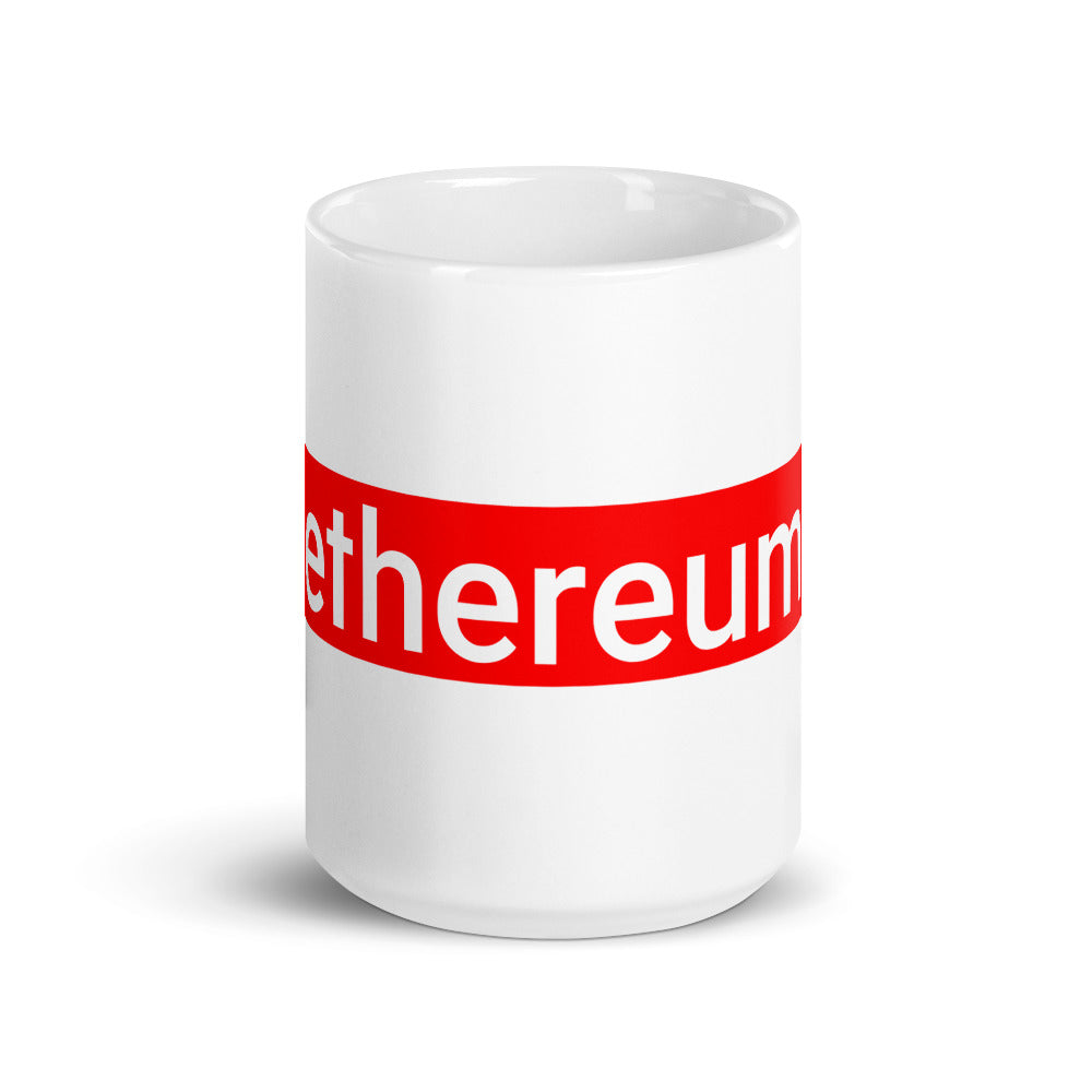 Ethereum White glossy mug