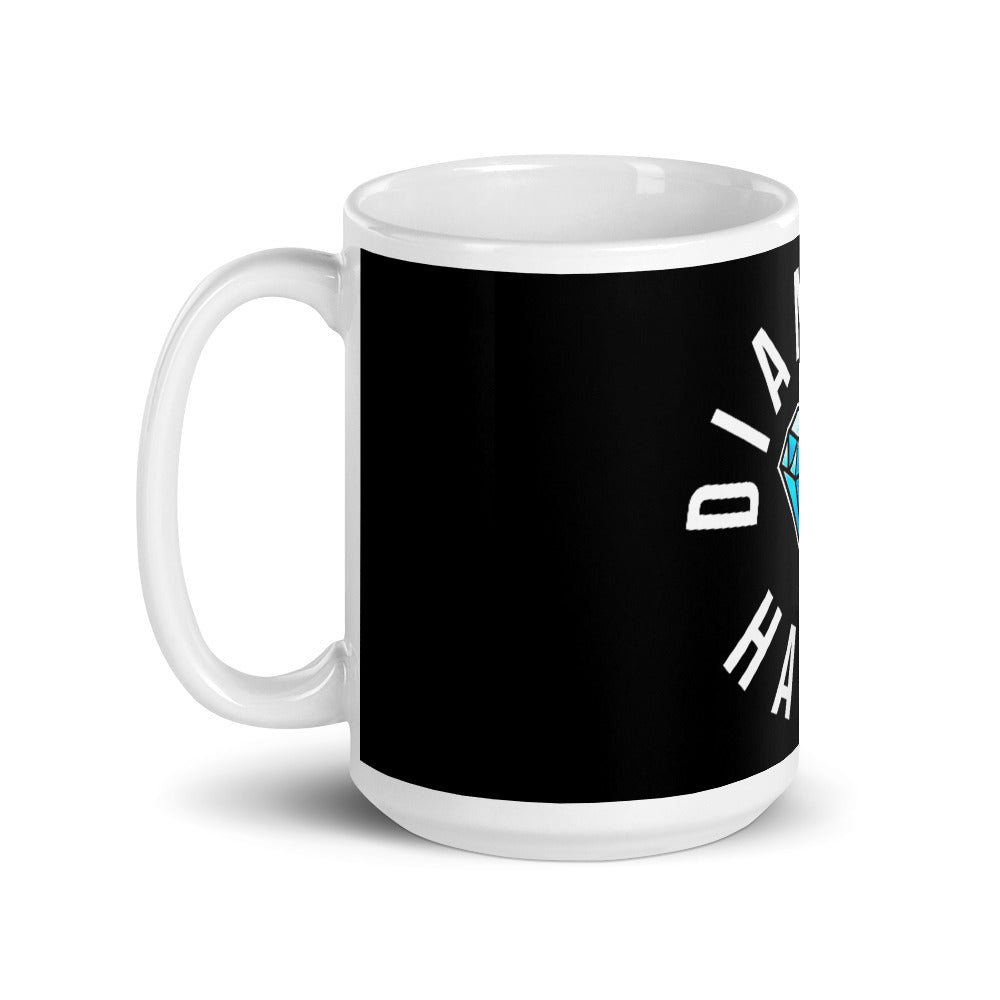 Diamond Hands White glossy mug