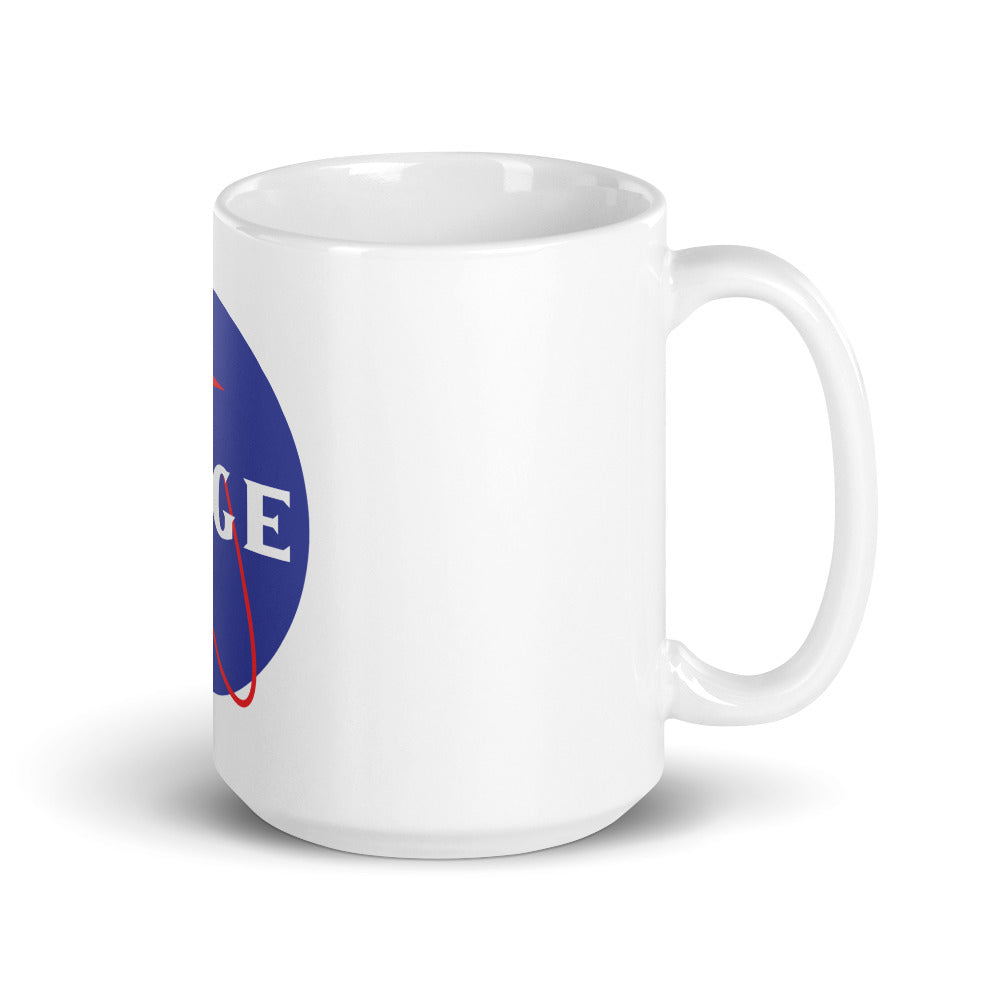 Nasa-Doge White glossy mug