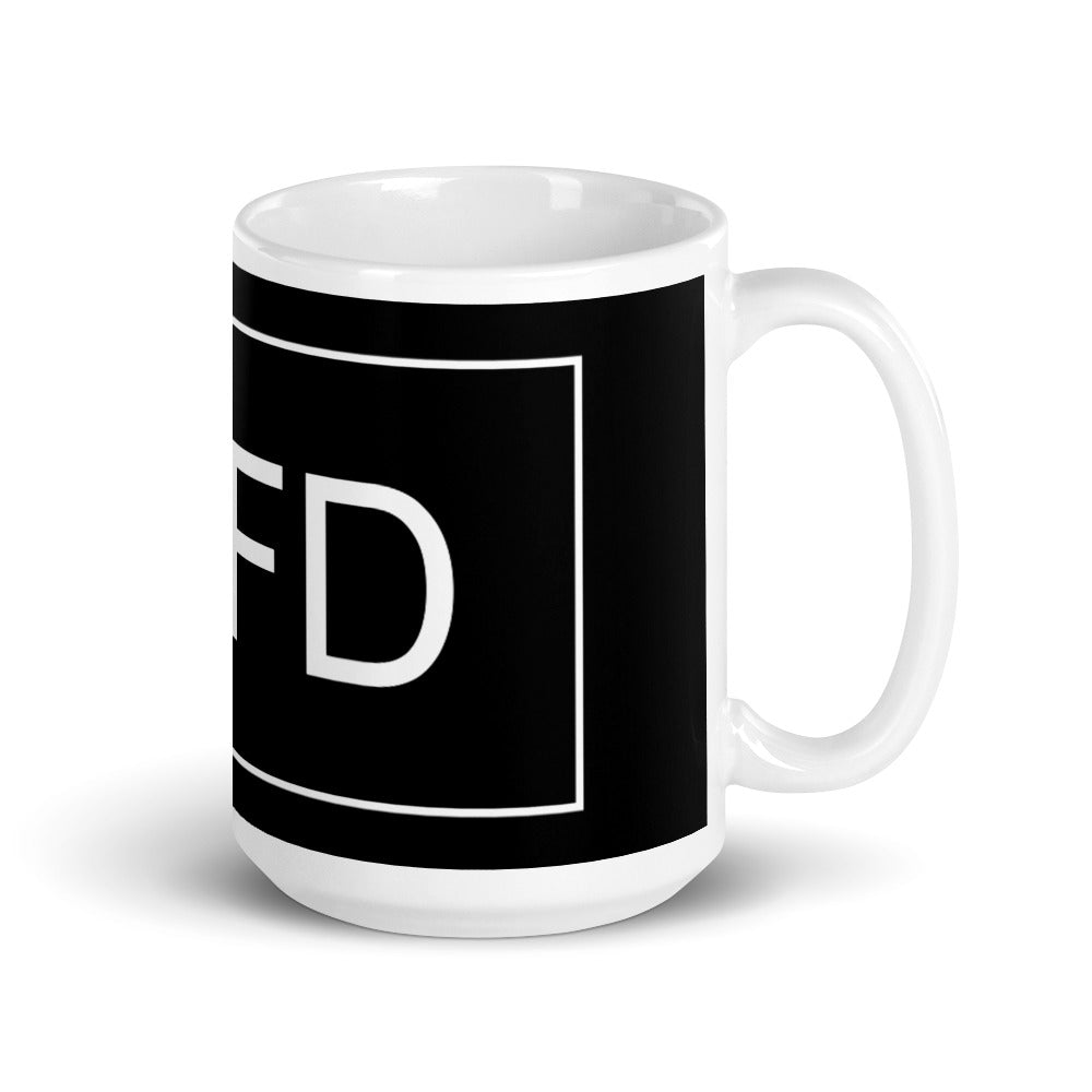 BTFD White glossy mug