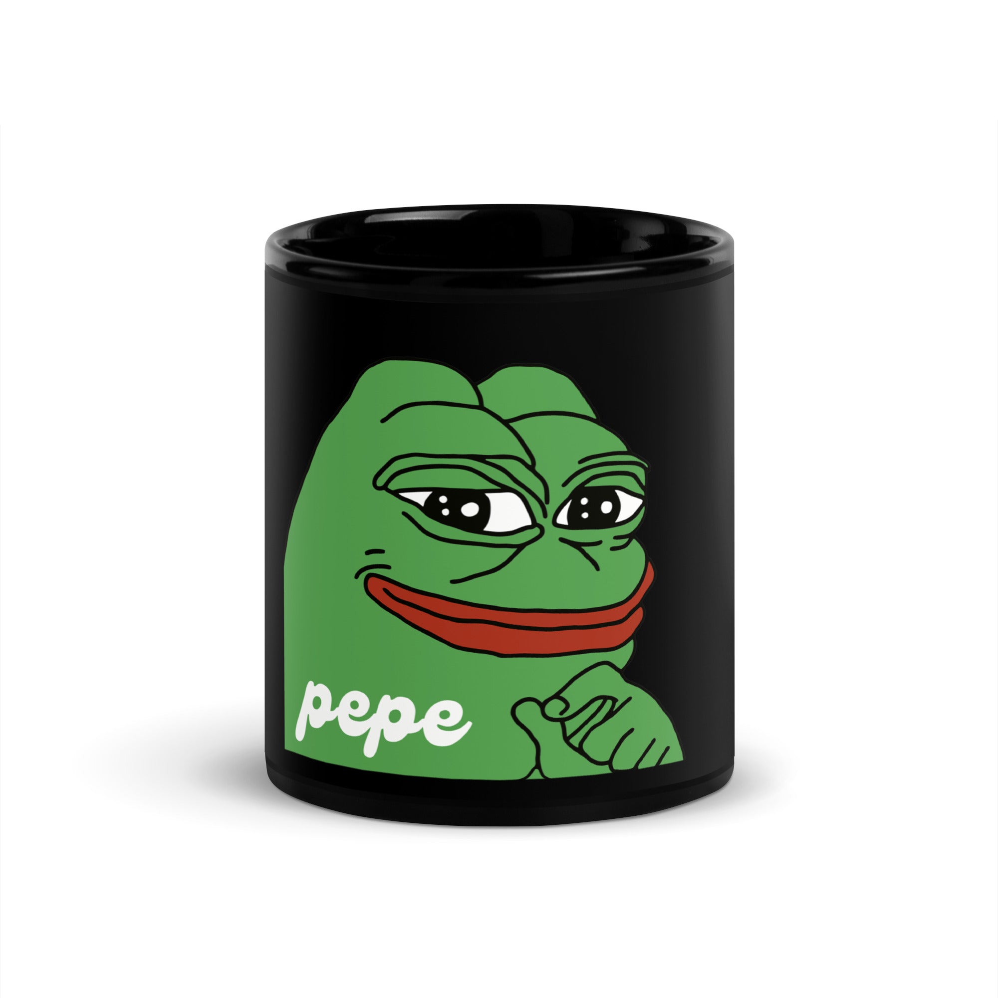 Pepe Black Glossy Mug