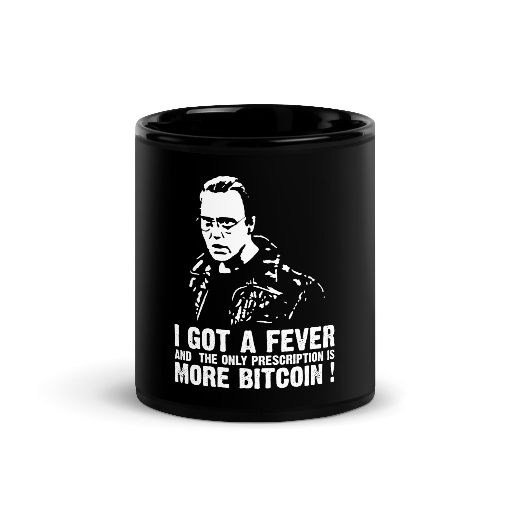 Bitcoin Fever Black Glossy Mug