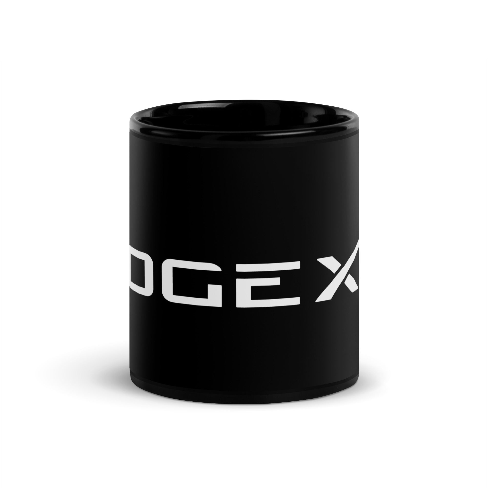 Doge X Black Glossy Mug