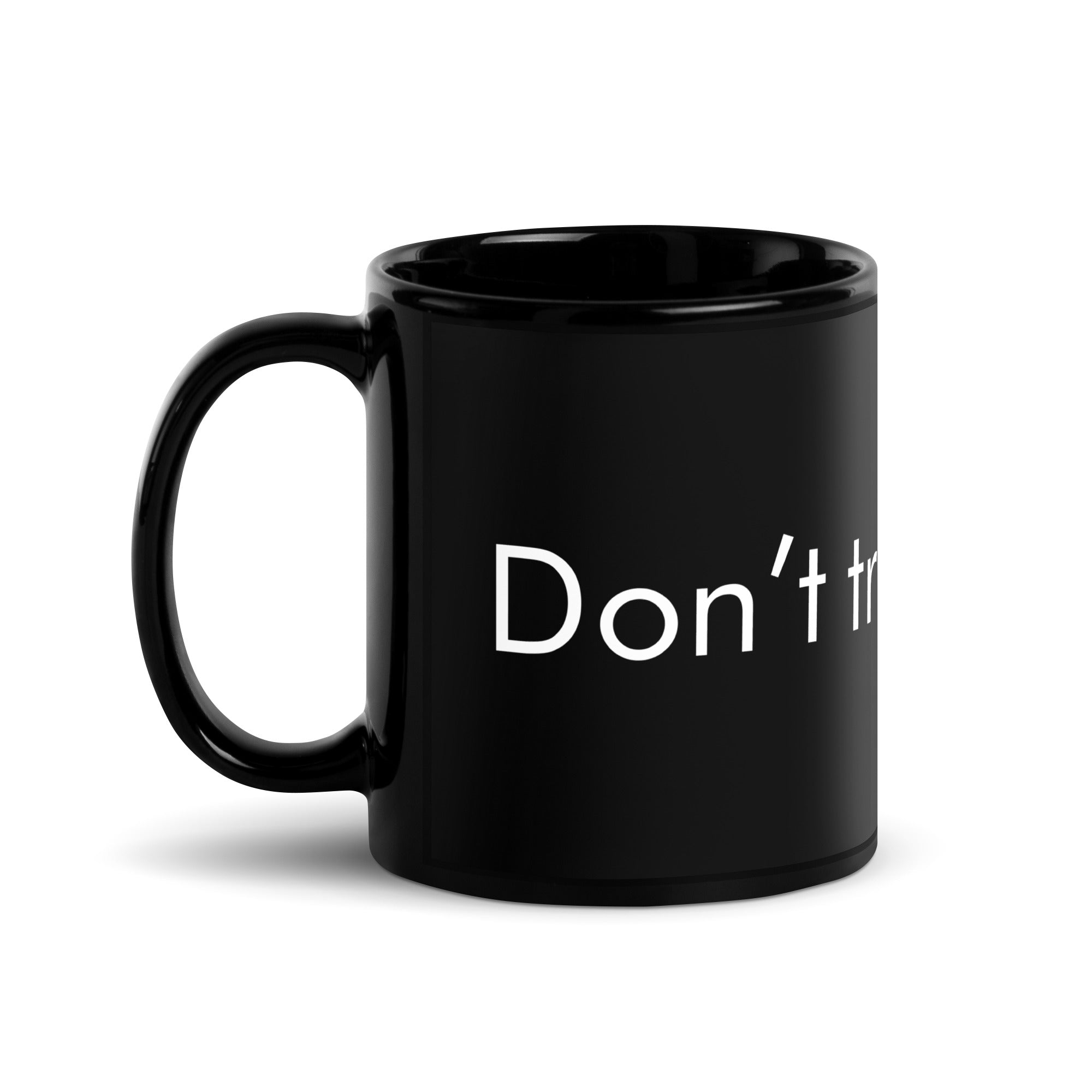 Don't Trust, Verify Black Glossy Mug