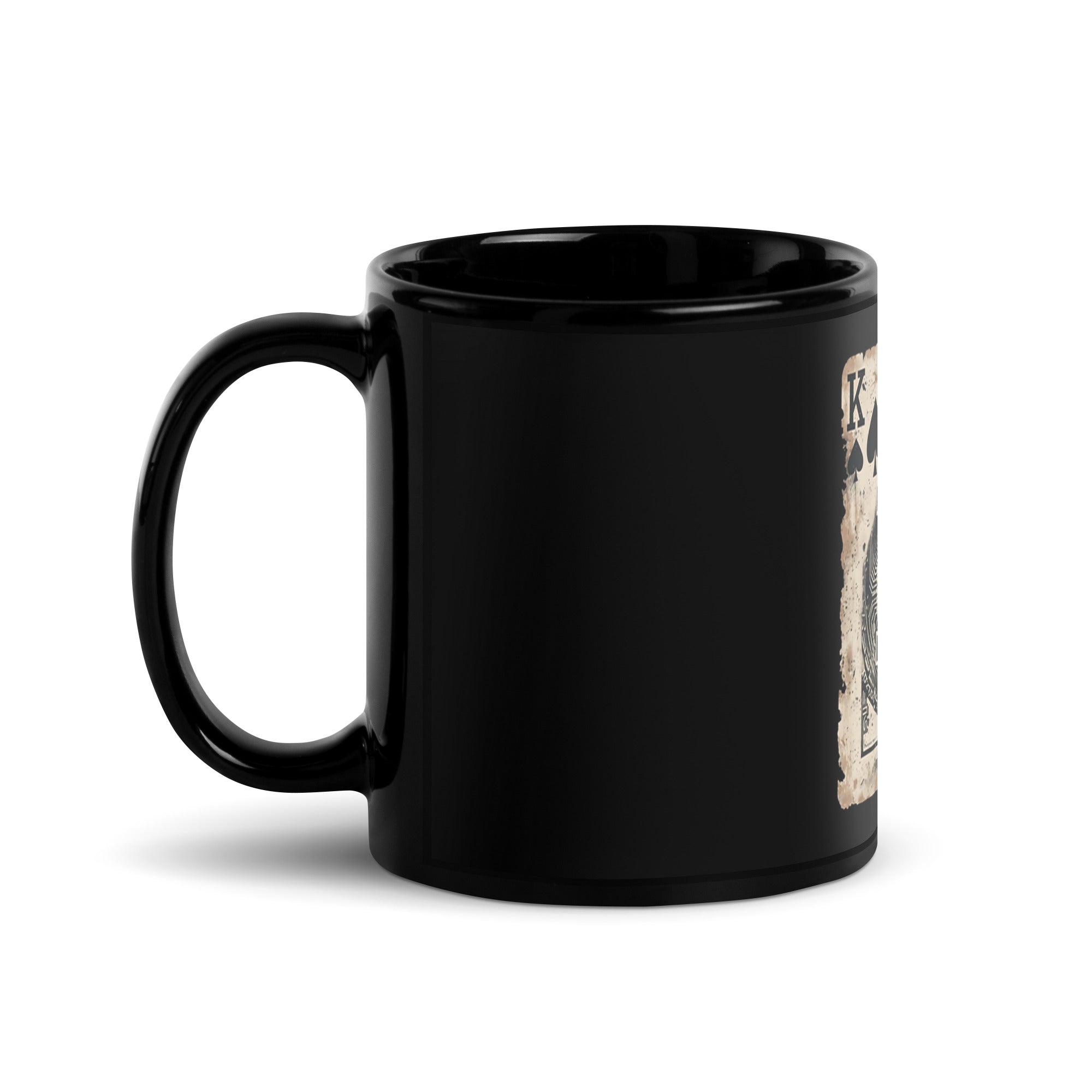 King Bitcoin Black Glossy Mug