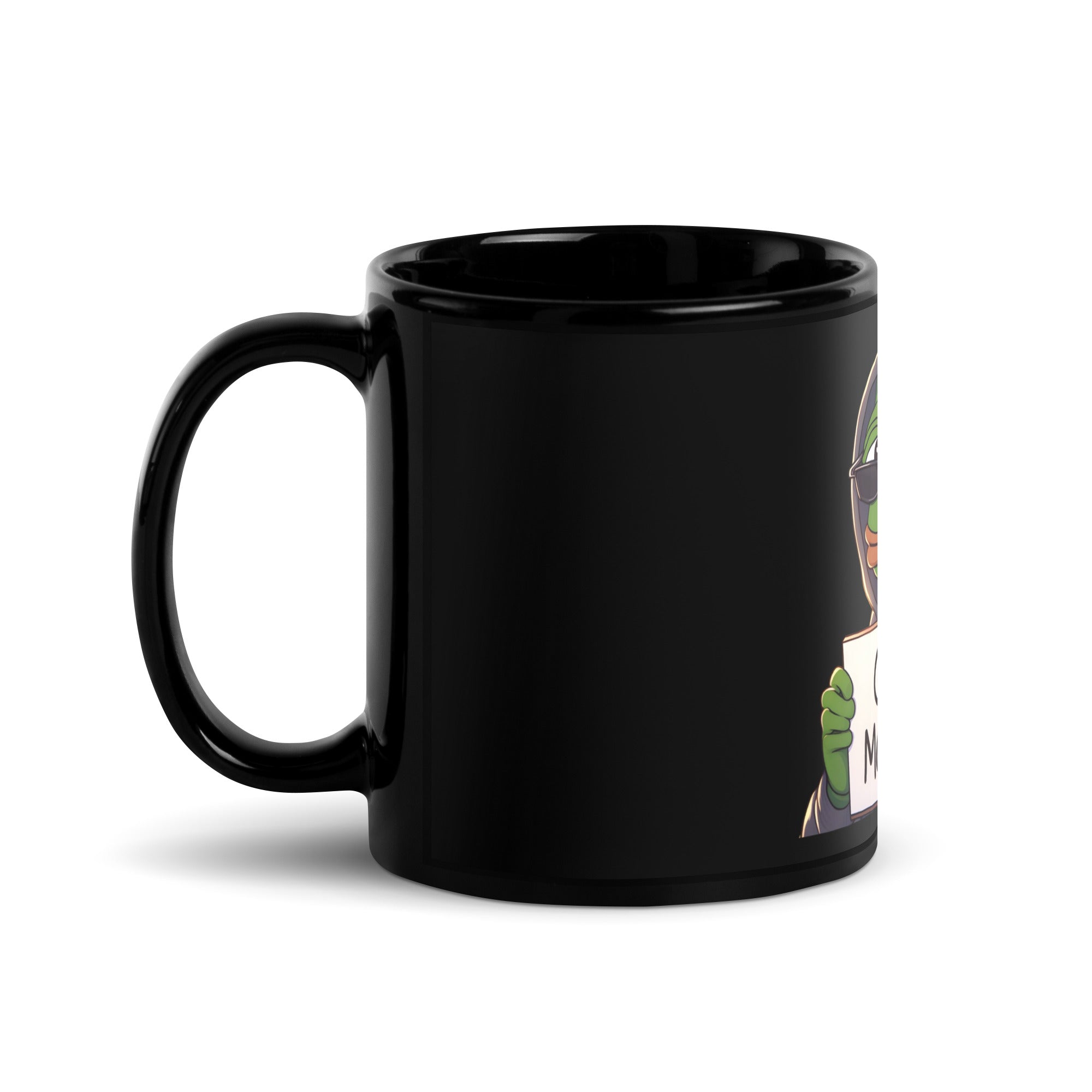 Goodmorning Pepe Black Glossy Mug