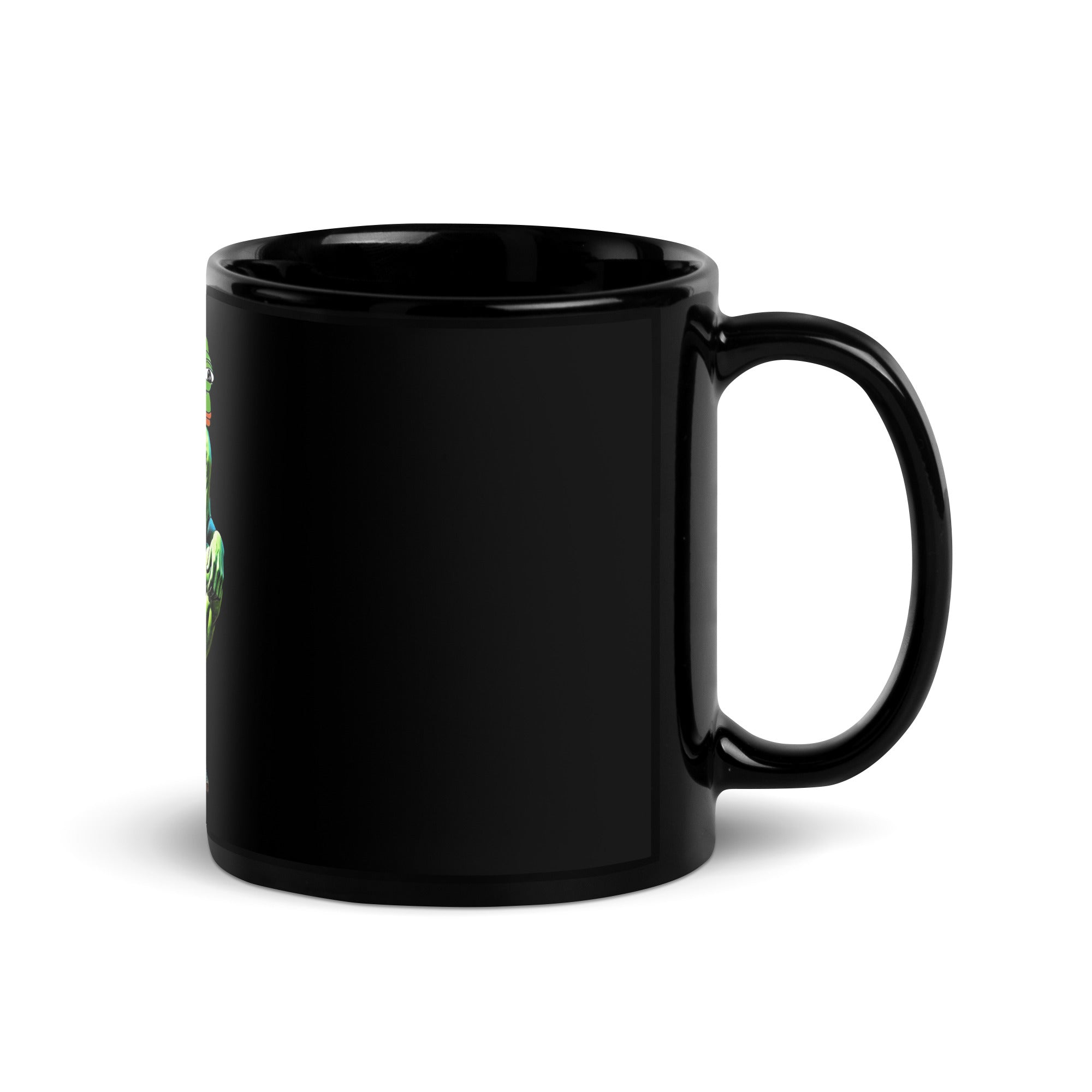 Pepe Thinker Black Glossy Mug