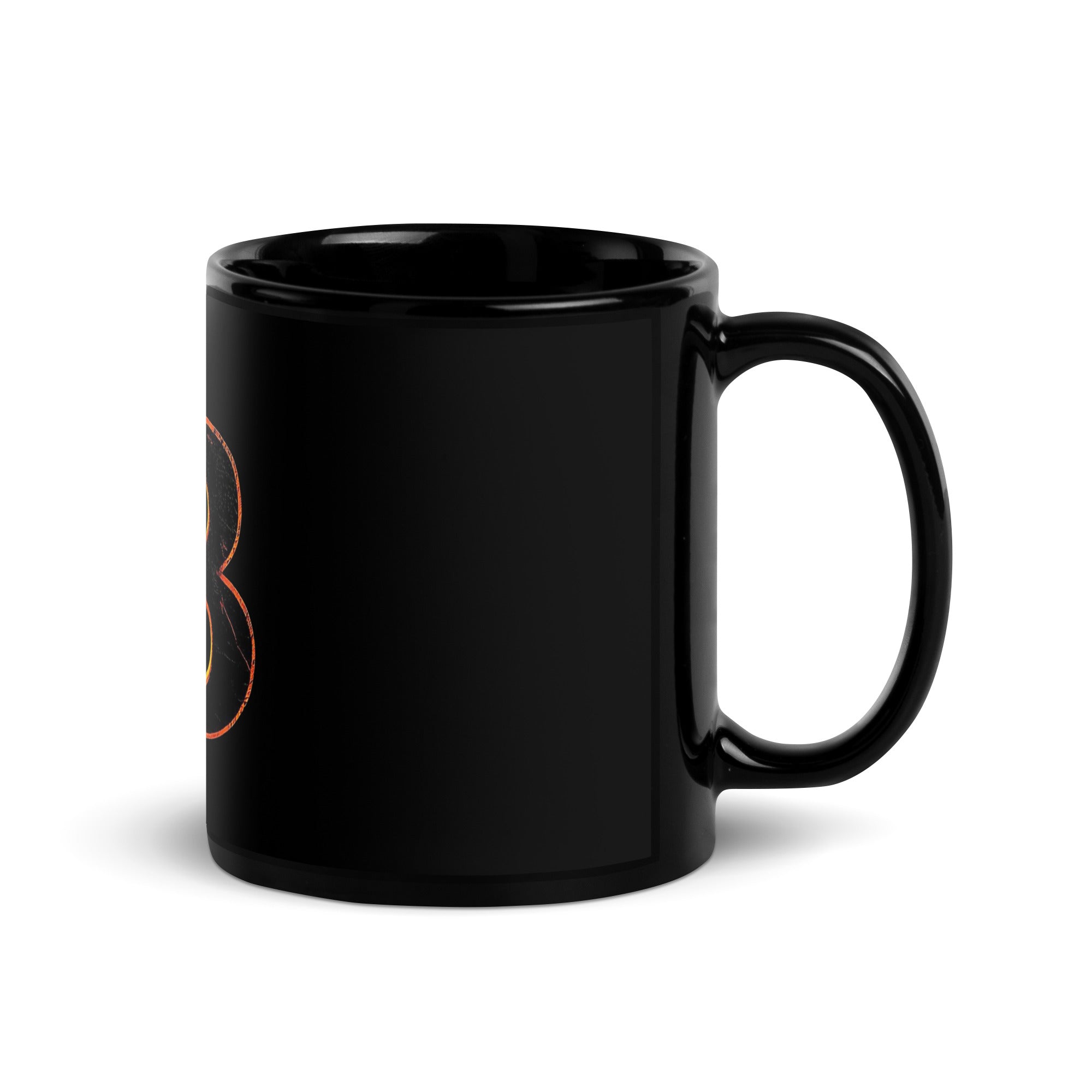 Bitcoin Glow Black Glossy Mug