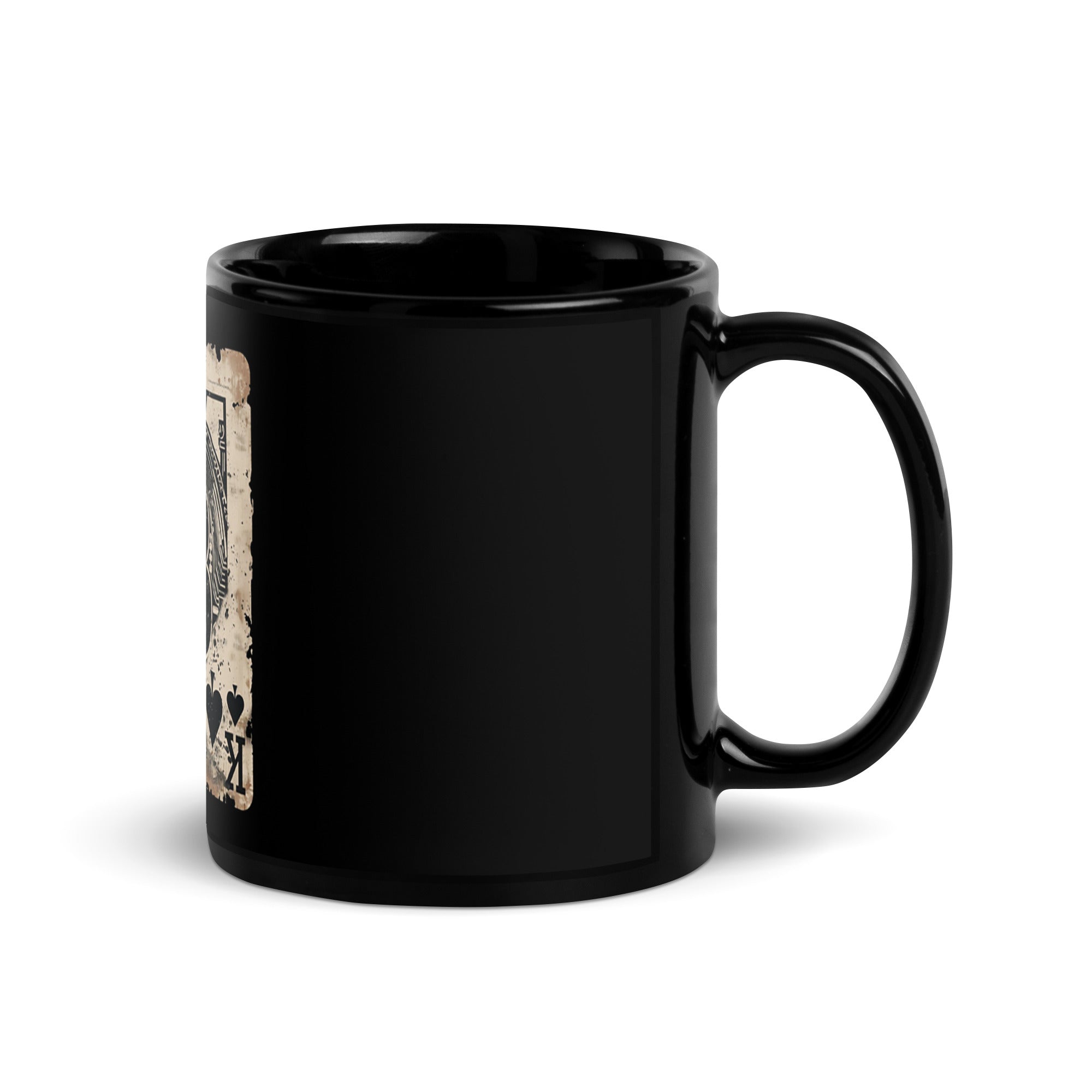 King Bitcoin Black Glossy Mug